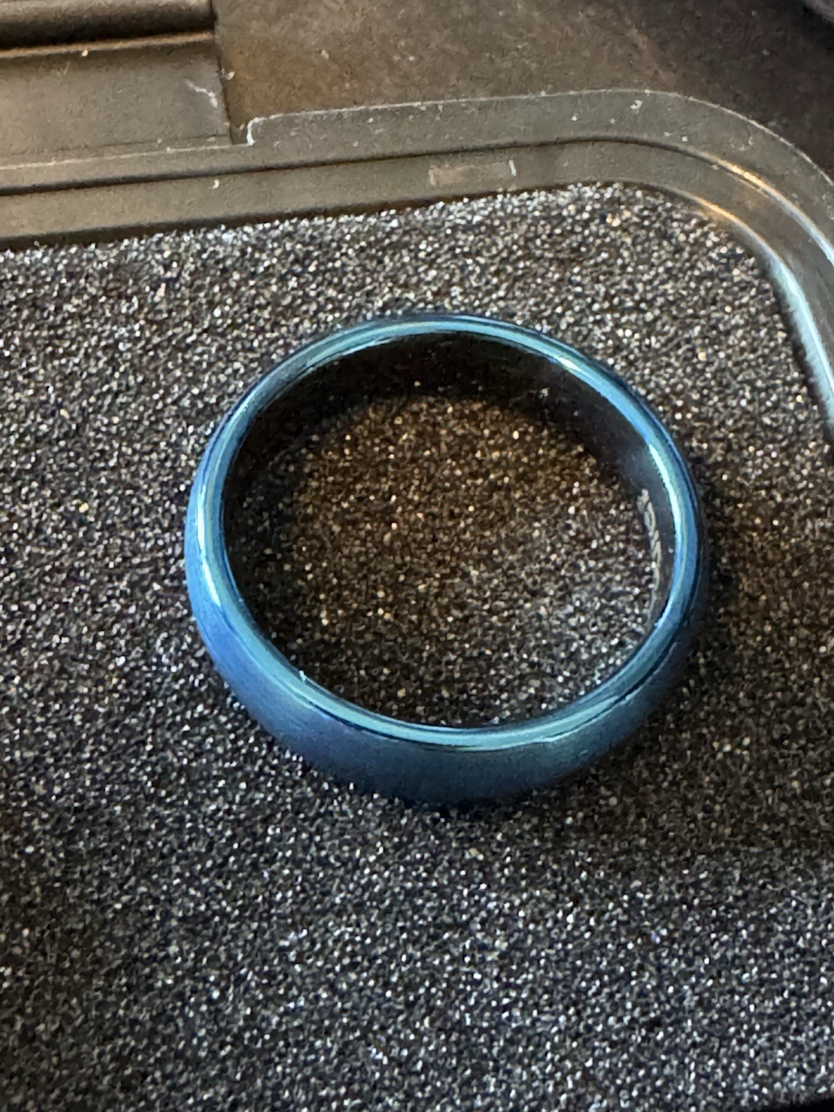 Ridge Alpine Navy Beveled Rounded Tungsten & Black Silicone Ring Set - Size 11.5