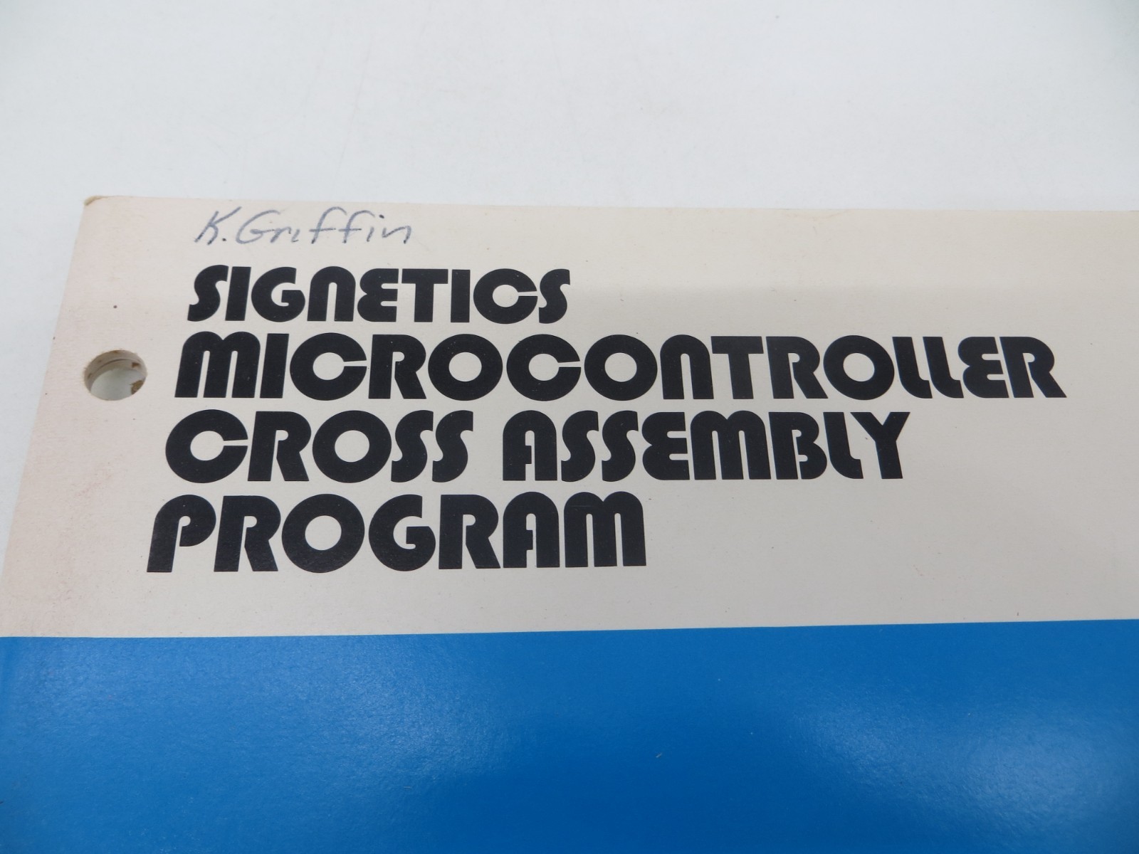 Signetics Microcontroller Cross Assembly Program 1977 vtg technology manual