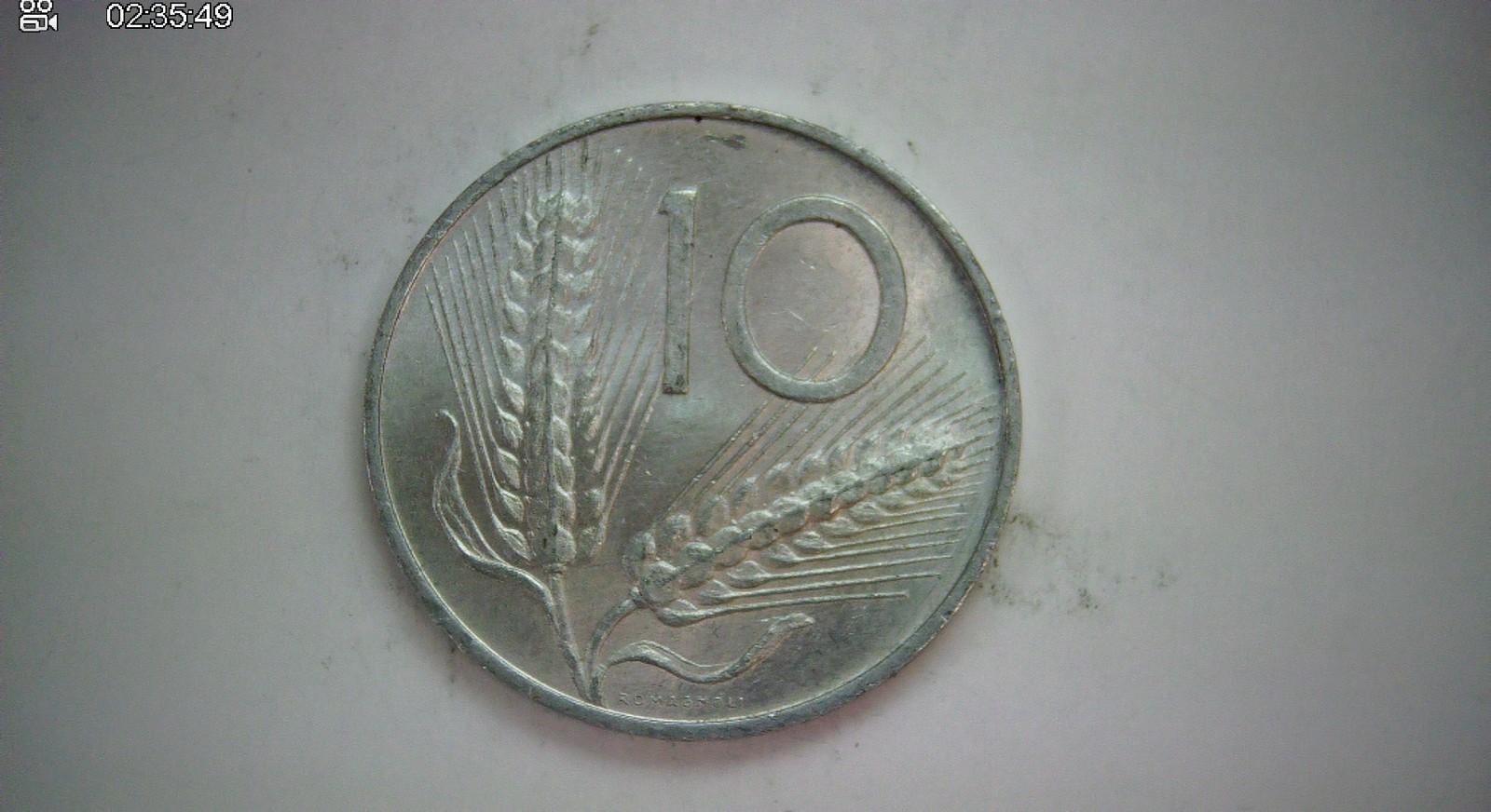 Italy 1971 10 Lire Italian Republic 10 Lire (Wheat ears / Plow) Coin