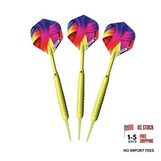 Elkadart Neon Soft Tip Darts, 18-Gram Yellow