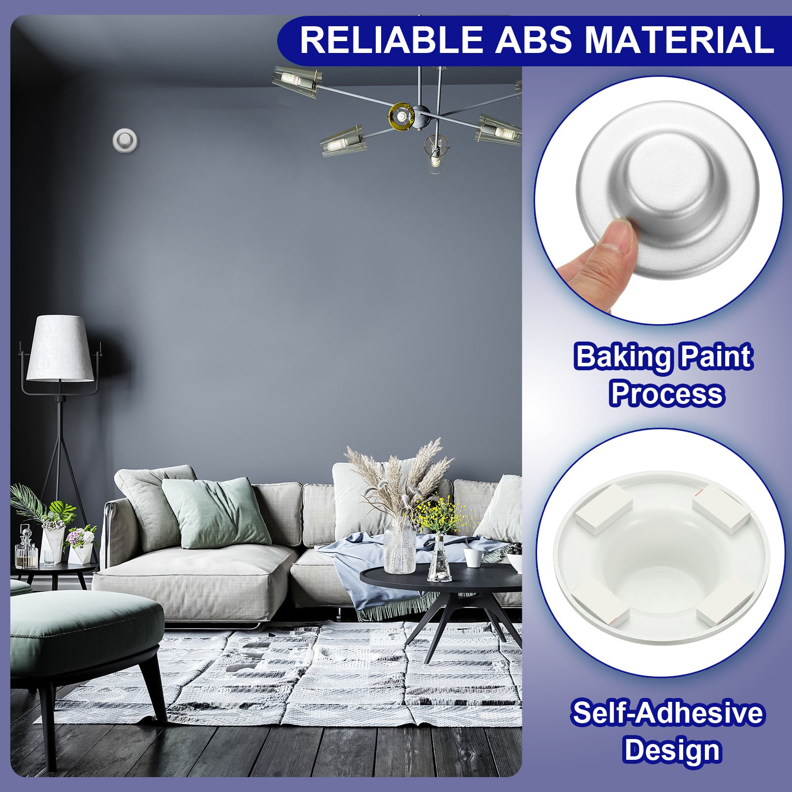 3\" Silver Pipe Adhesive Covers for Reserved (High) Holes