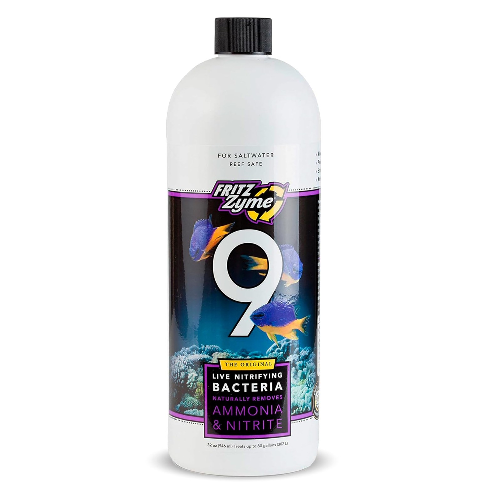 Fritz Aquatics 80205 FritzZyme 9 Nitrifying Bacteria for Salt Water Aquariums,