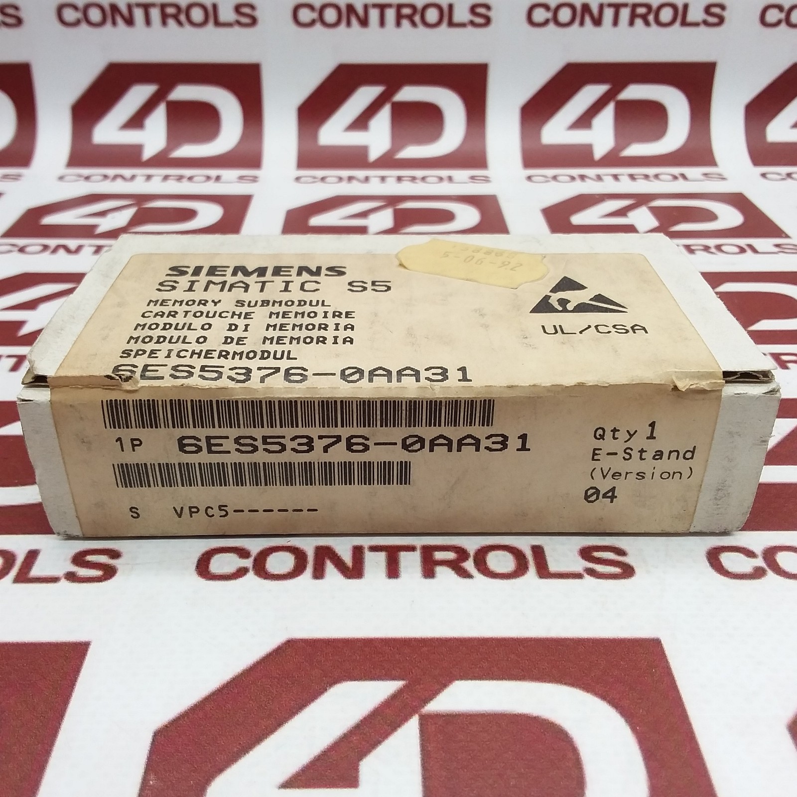 6ES5376-0AA31 | Siemens | SIMATIC S5 | Memory Module, 64KB, Sealed