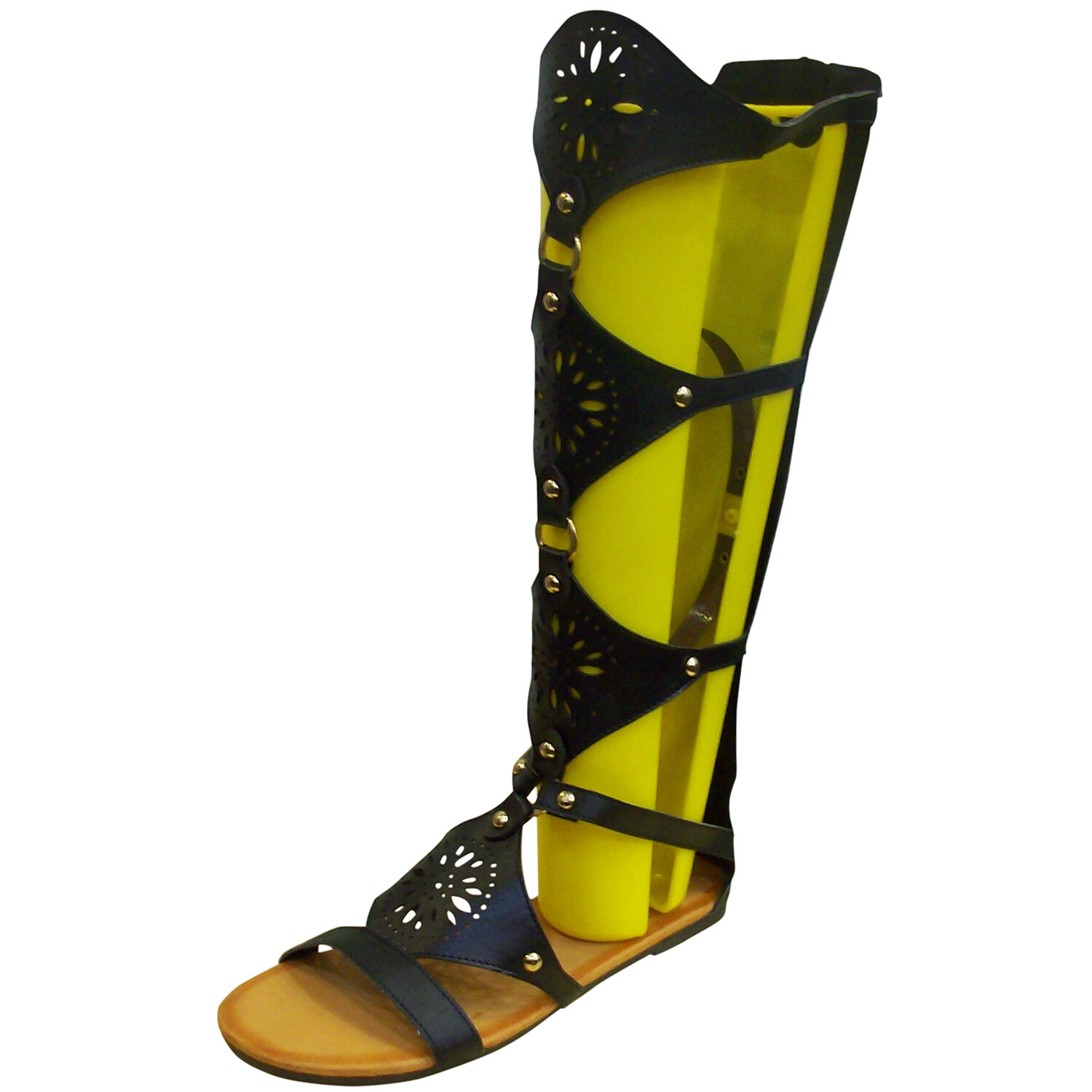 Pierre Dumas Women's Ruby-2 Knee High Flat Gladiator Sandals