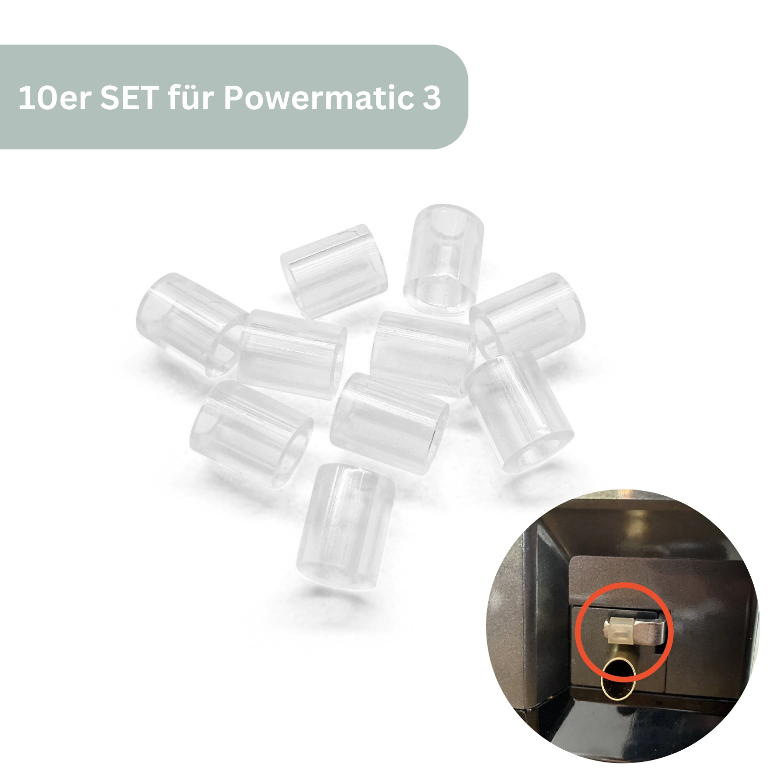 Set of 10 for Powermatic 3 Plus Silicone Grommet Hose