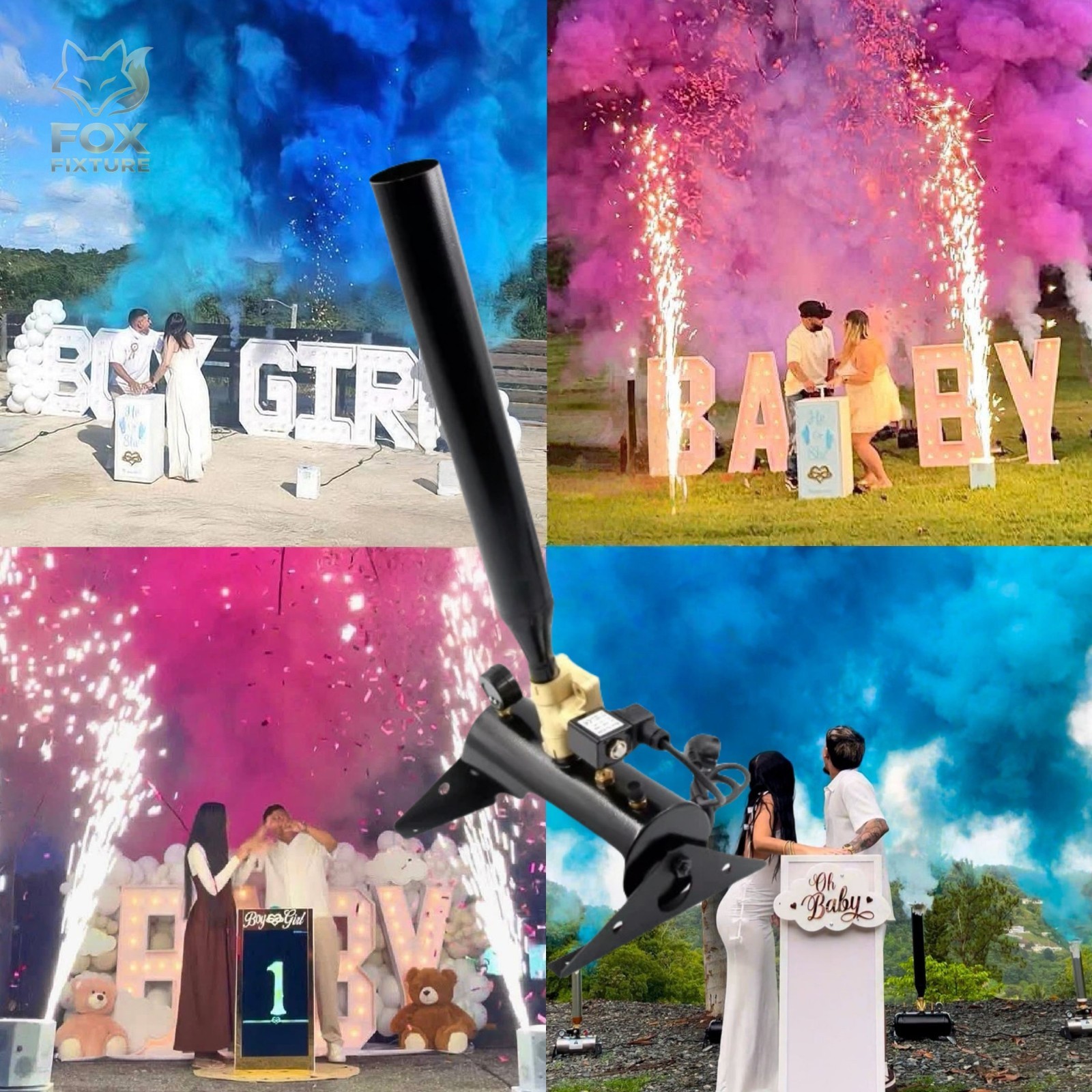 USstage mini confetti luancher color smoke streamer confetti cannon machine 100W
