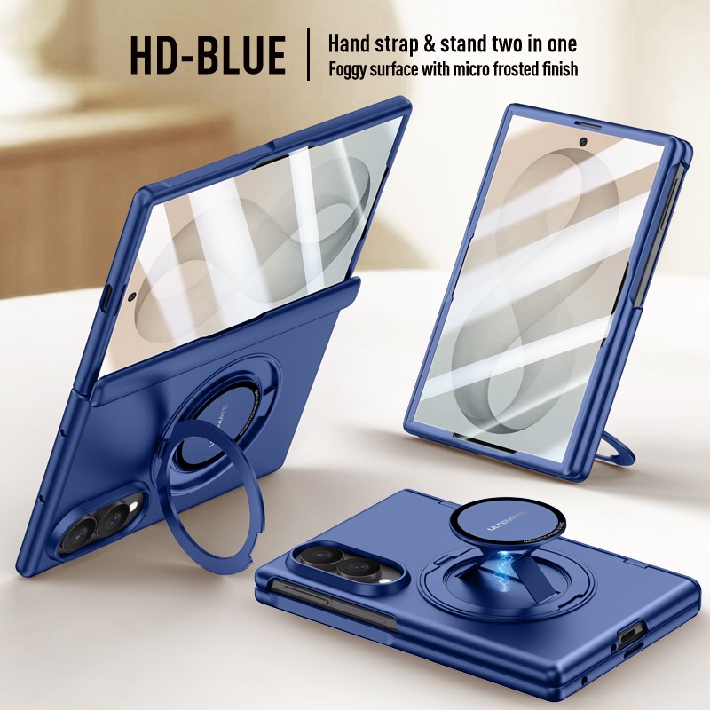 For Samsung Galaxy Z Fold 8Ultra 8 Magnetic 360°Ring Stand Case W/ Screen Film
