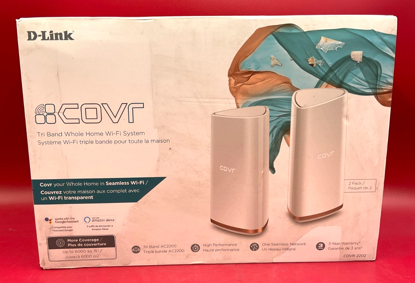DLink Tri-Band Whole Home Mesh Wi-Fi System 2 Pack COVR-2202✨🔥✨NEW! SEALED!✨🔥✨