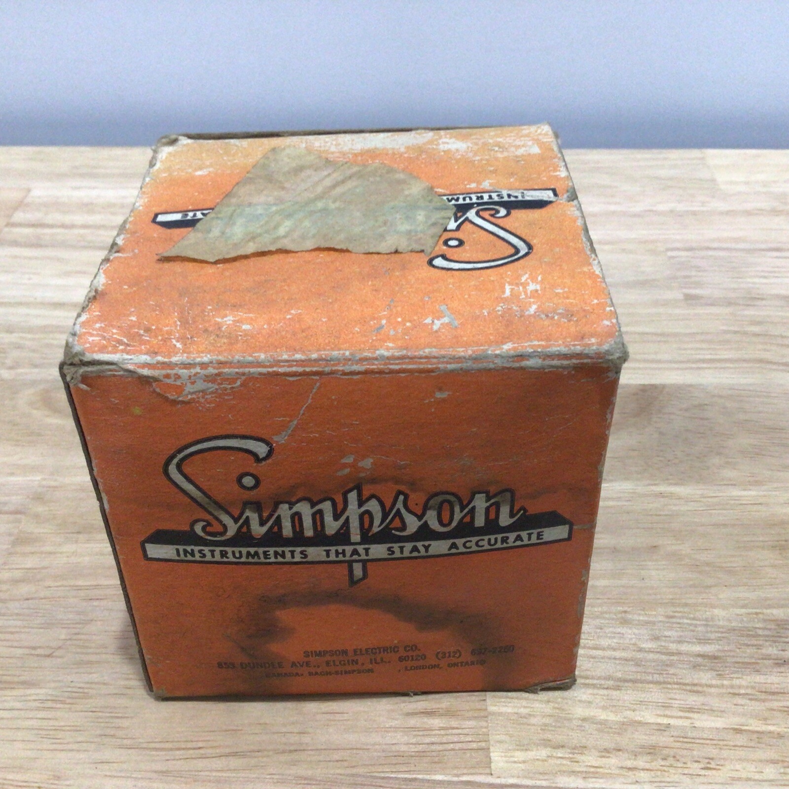 Vintage Simpson 0-50 Milliamperes DC Current Dash Mounted Gauge w/Original Box