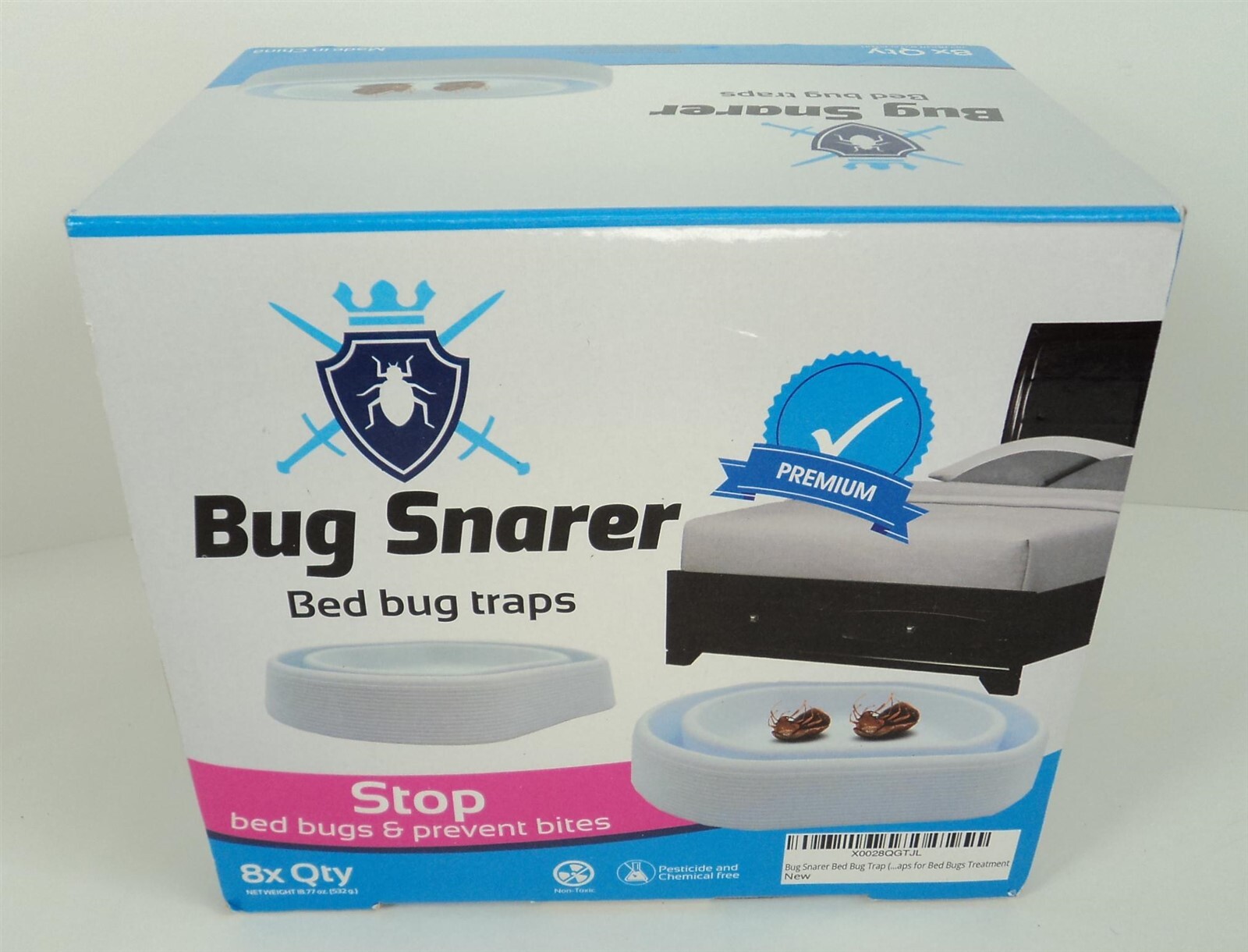 Bug Snarer Bed Bug Trap - Lot of 8 - Non-Toxic - Pesticide & Chemical Free