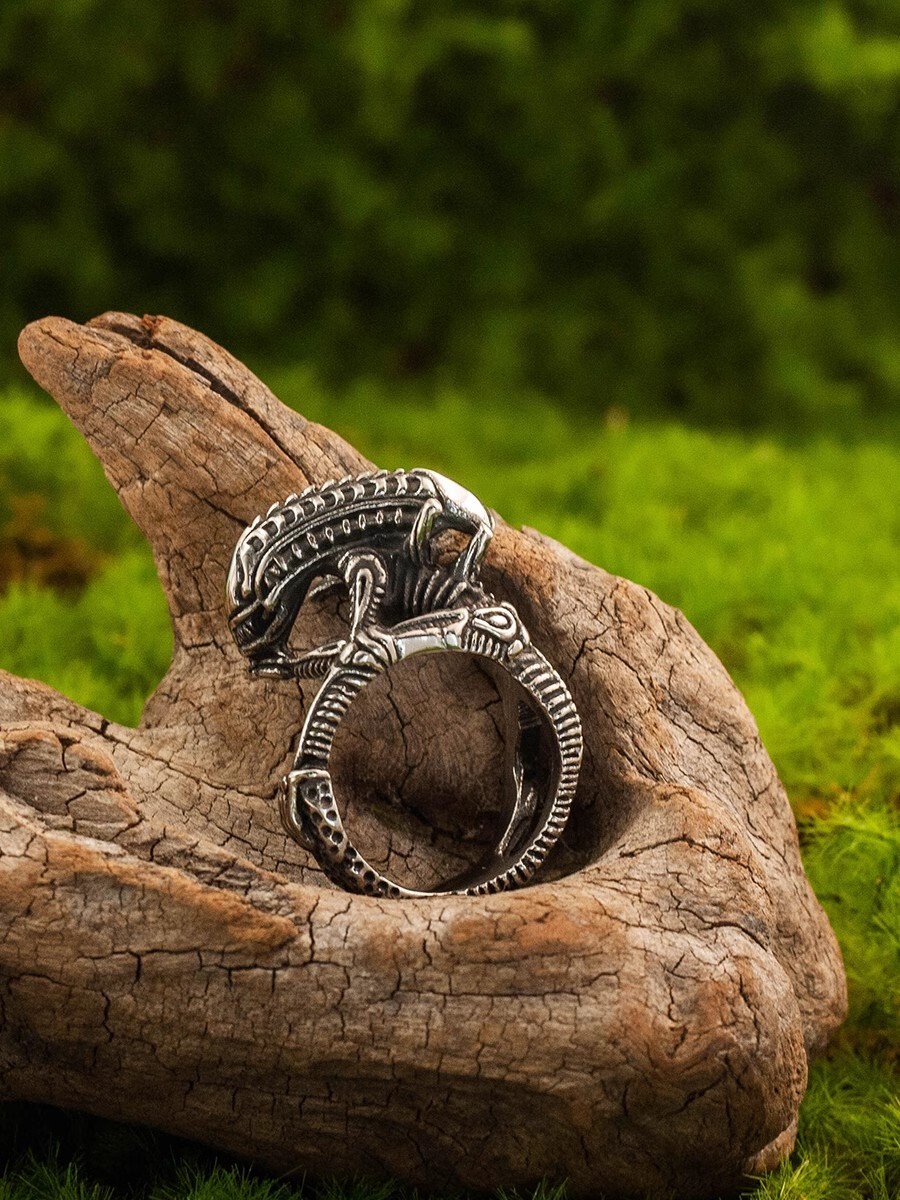 hangsworld dark fine three-dimensional exaggerated irregular retro ring
