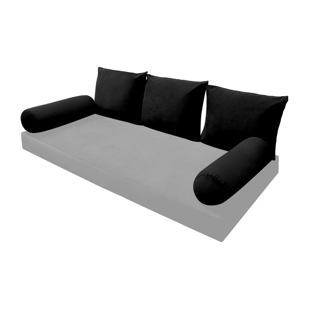 SLIPCOVER ONLY KnifeEdge Twin Style V3 Velvet Indoor Daybed Bolster Pillow AD374