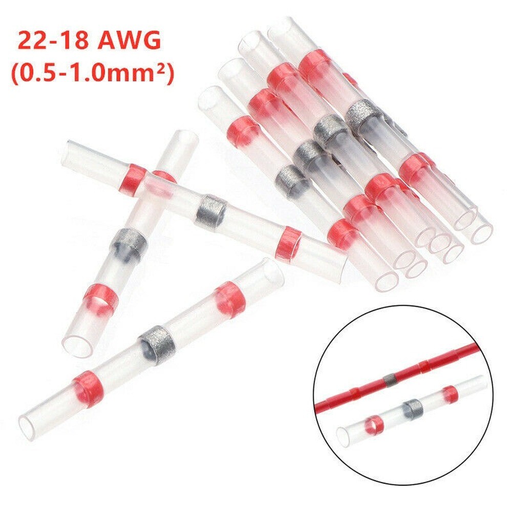 1000/500pcs Waterproof Solder Sleeve Heat Shrink Butt Wire Connectors Terminals