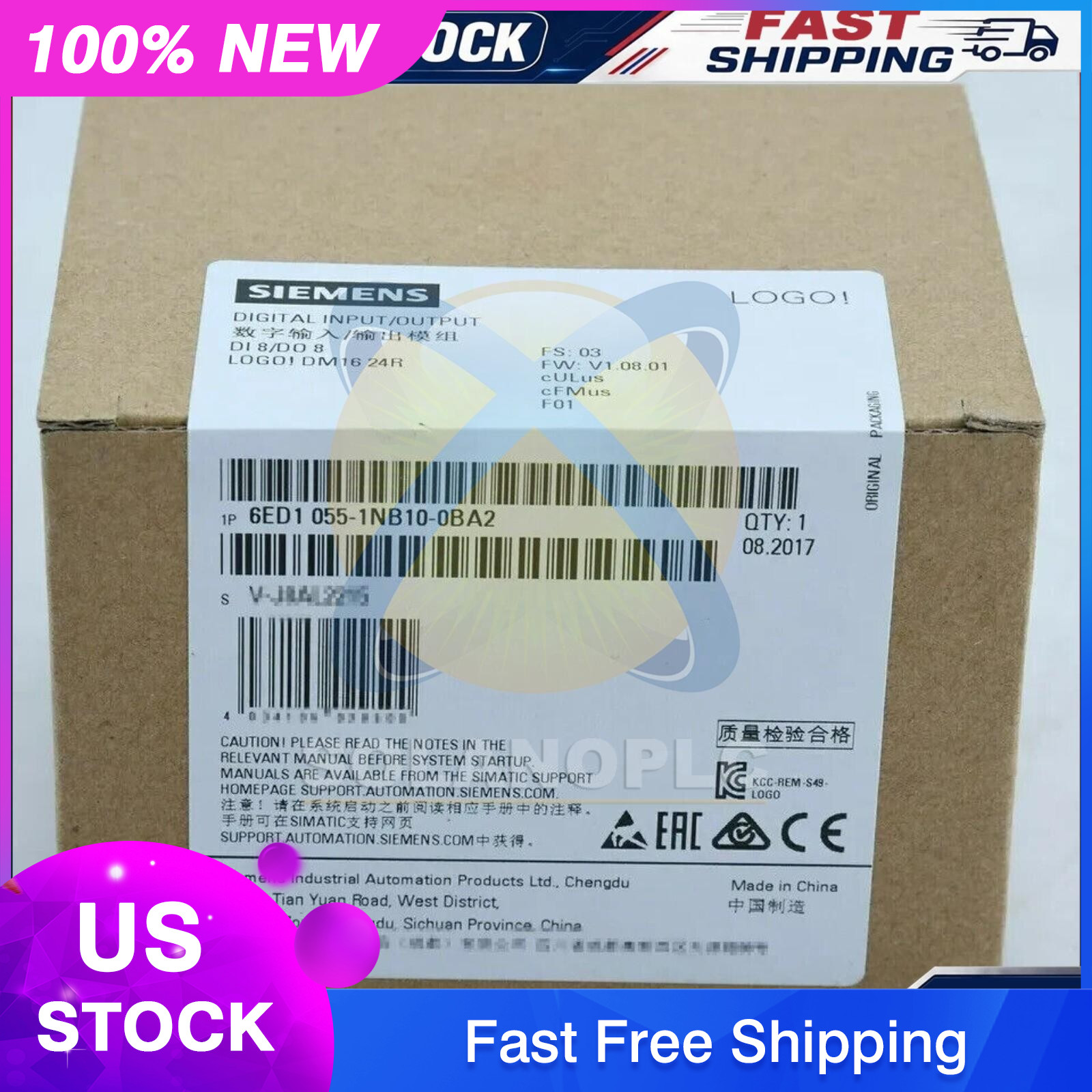 New Siemens 6ED1 055-1NB10-0BA2 6ED1055-1NB10-0BA2  LOGO! DM16 24R US FREE TAX