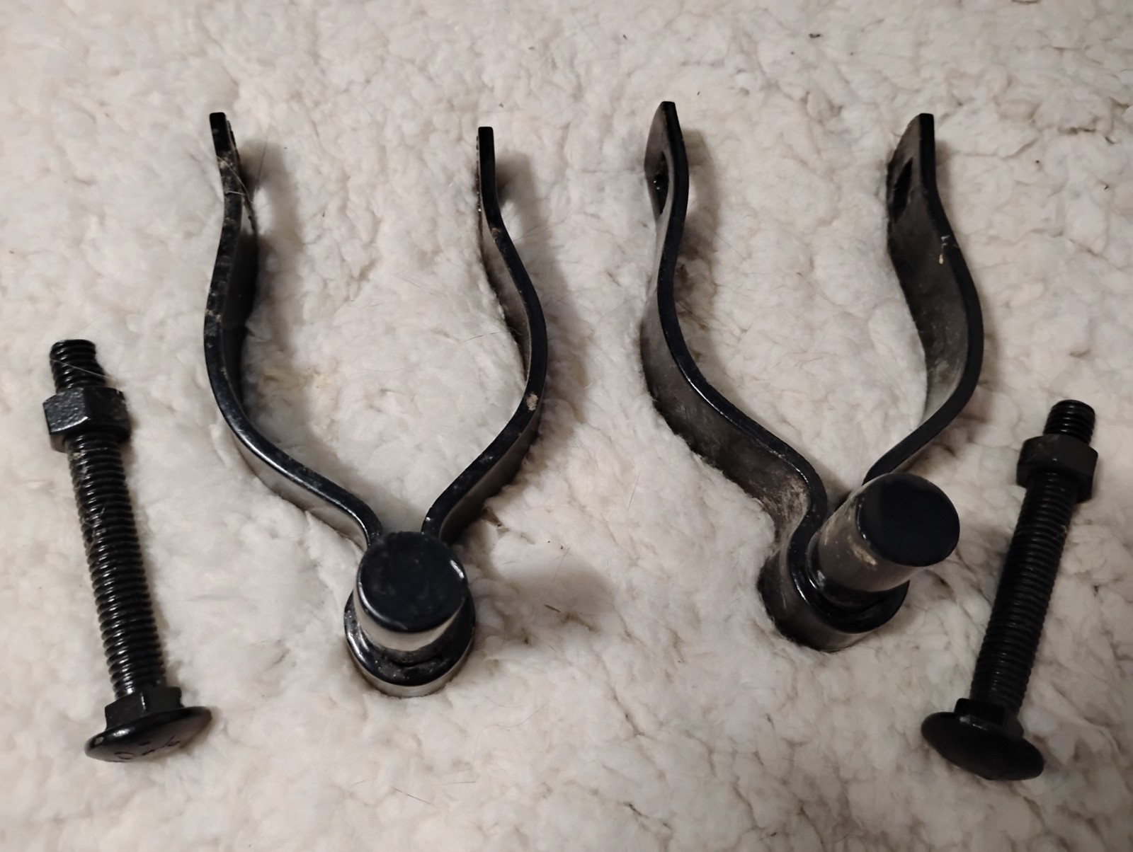 Pair of Black Metal Fence Gate Latches. NEW