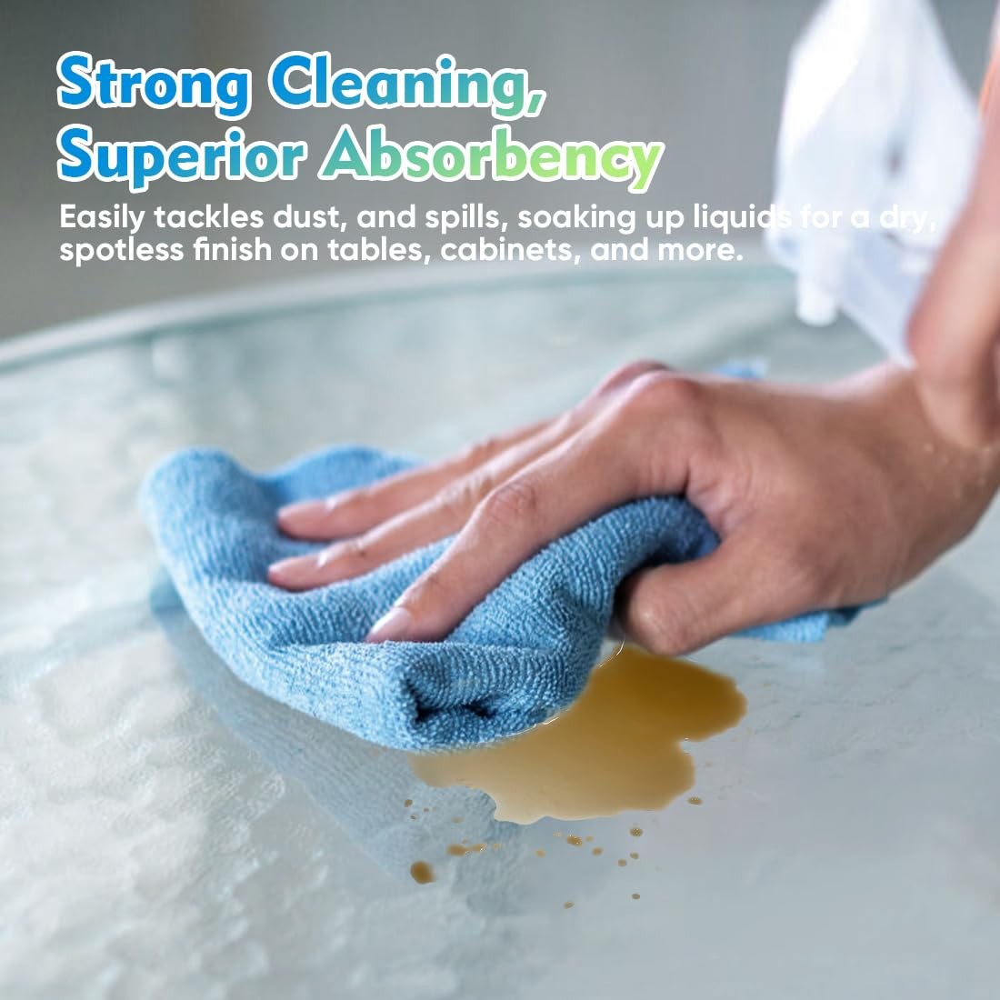 HOMEXCEL Blue Microfiber Cleaning Cloth 12 Pack, 12.5 x Inch,