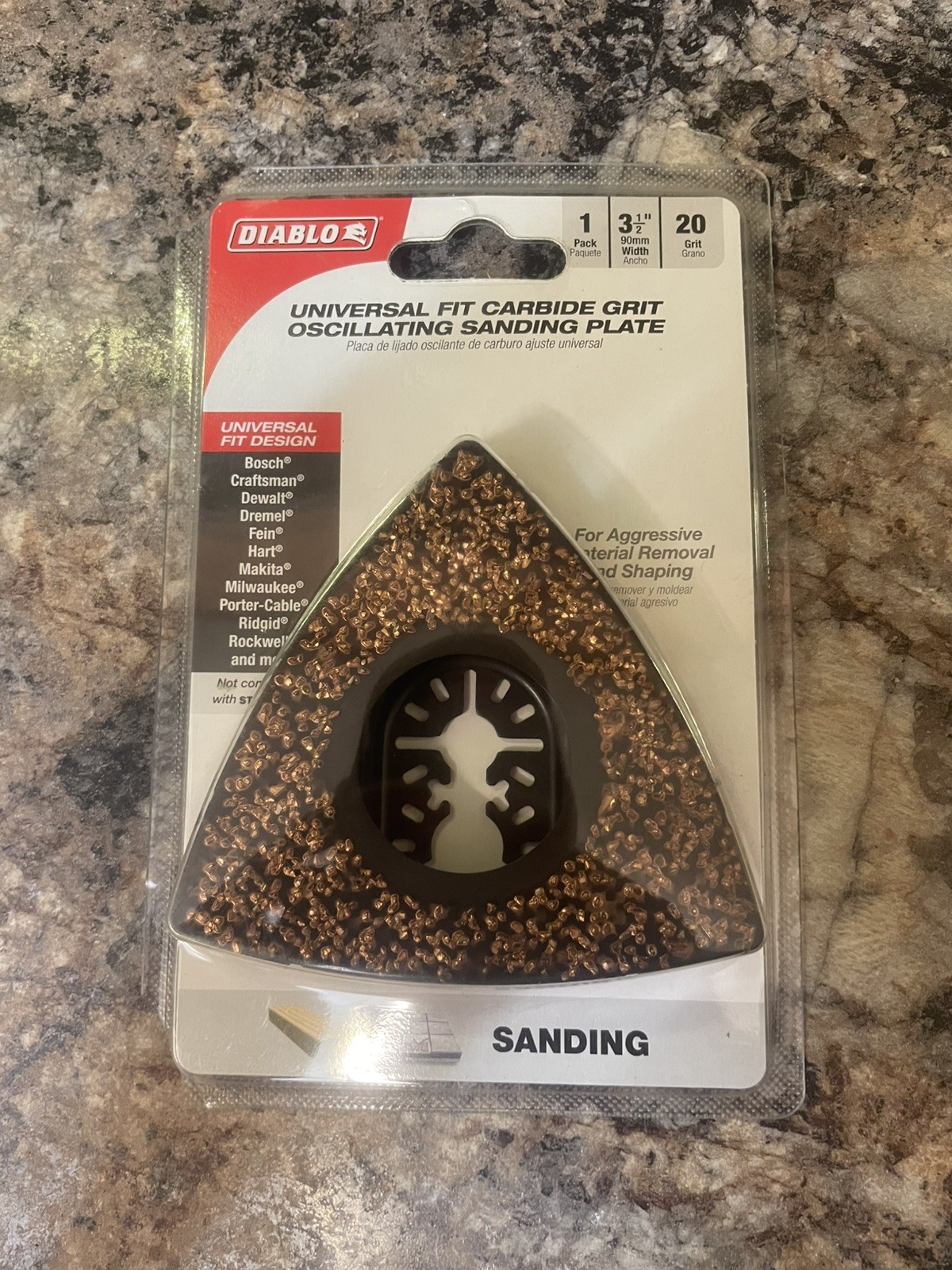 Diablo DOU20CGSP 3-1/2" 20-Grit Universal Fit Oscillating Sanding Plate