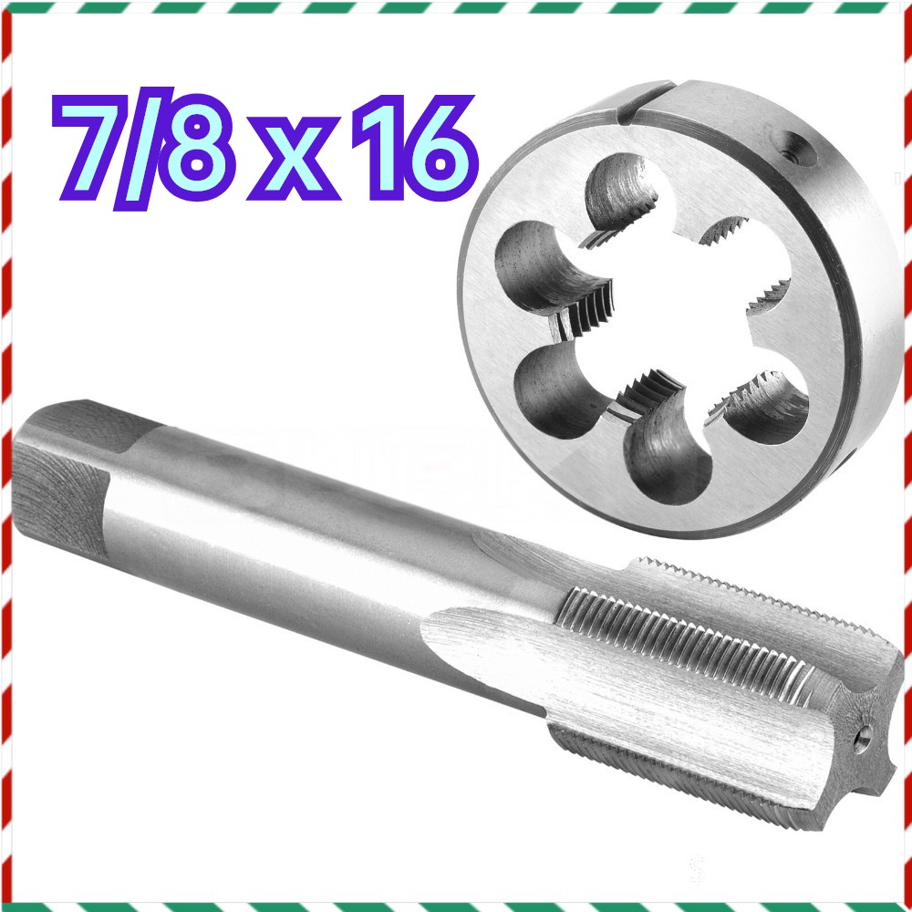 1PCS 7/8"-16 UN Tap and Die Set Right Hand, 7/8 x 16 UN Thread Tap and Round Die