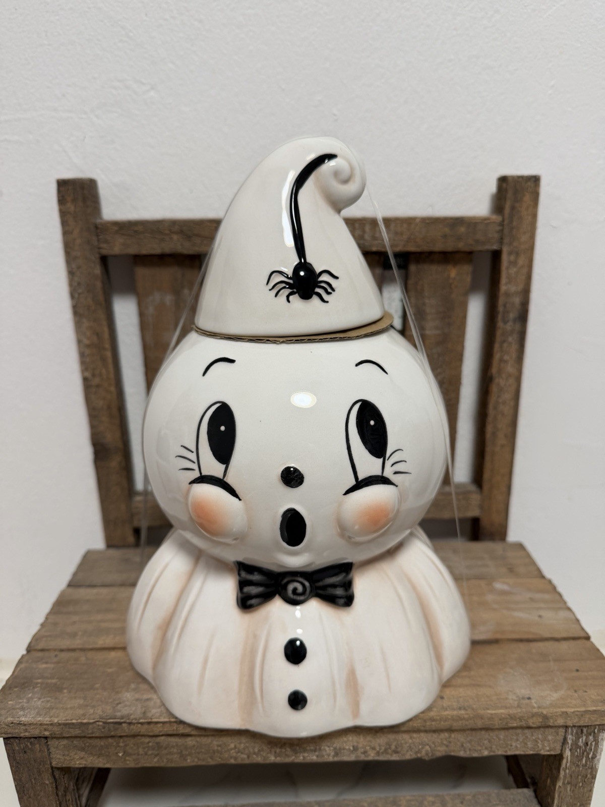 Whimsical New Johanna Parker Halloween Gus Ghost Cookie Jar 2026 Transpac