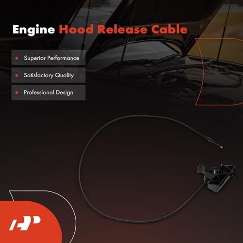 Front Hood Latch Release Cable with Handle Compatible with Ford F 50.9 inch