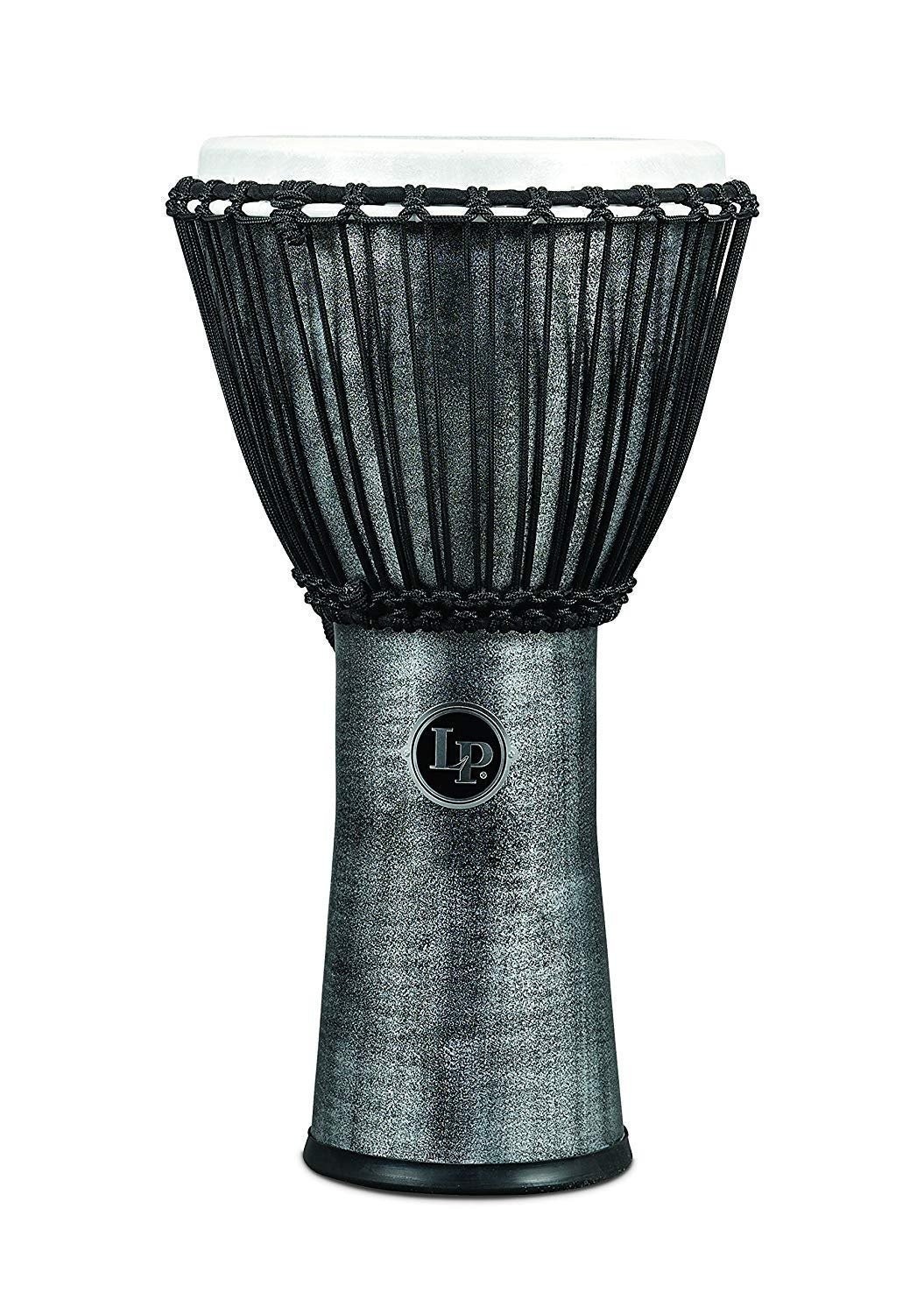 Latin Percussion LP724G Rope Djembe 11" Synthetic Shell, Synthetic Head, Gray