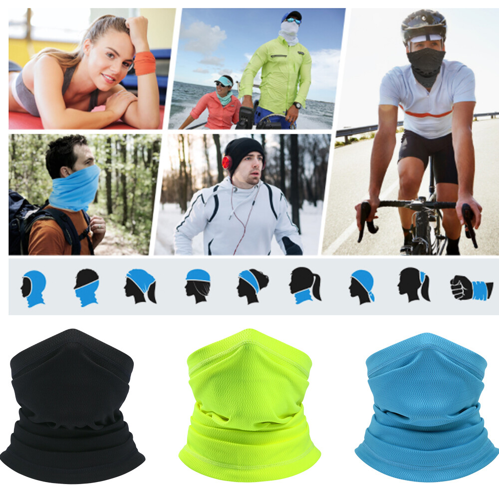 Neck Gaiter Scarf Sun UV Protection Half Face Mask Cycling Fishing Breathable US