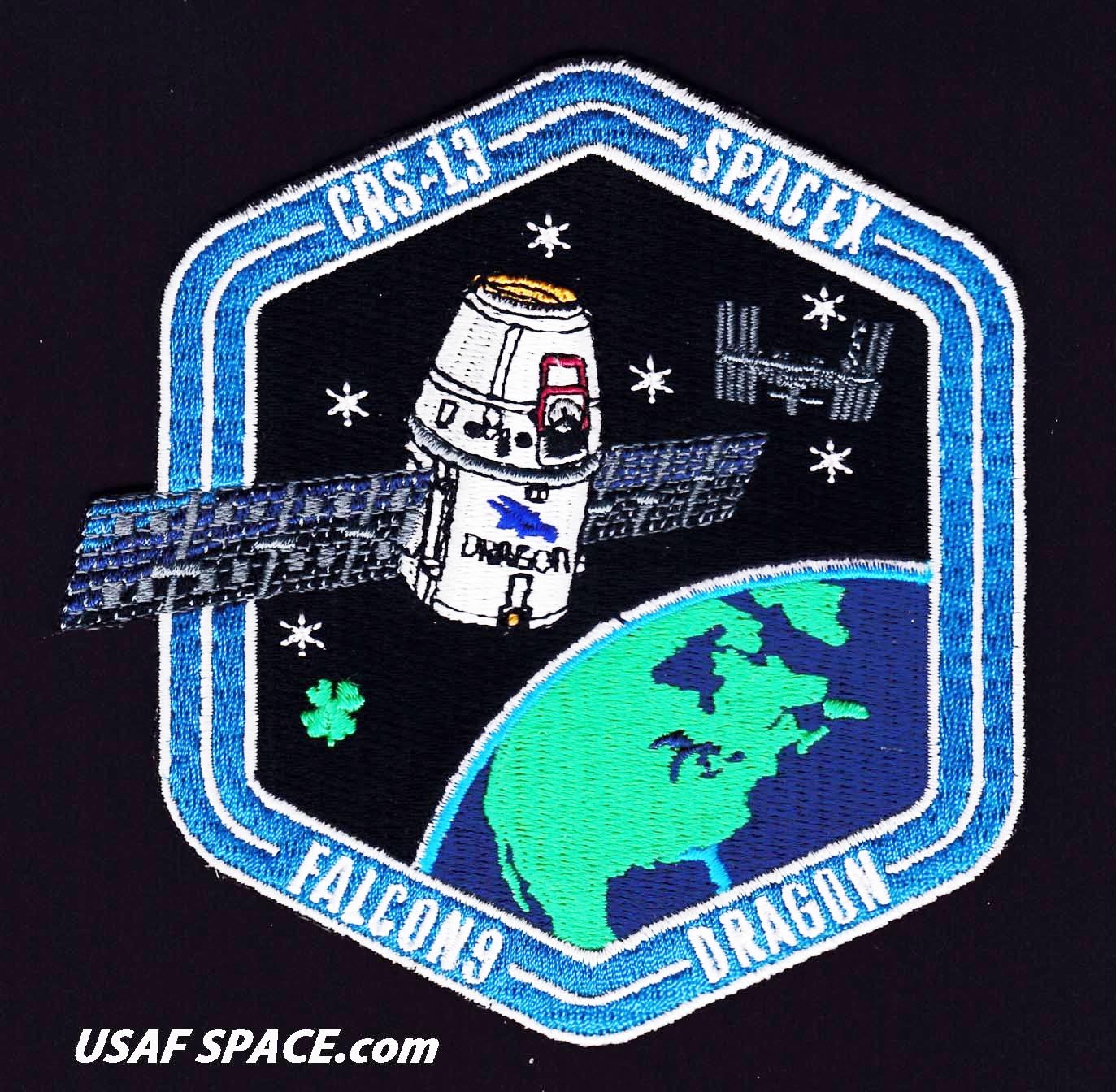 Authentic CRS-13 - SPACEX FALCON-9 DRAGON F-9 ISS NASA RESUPPLY Mission PATCH