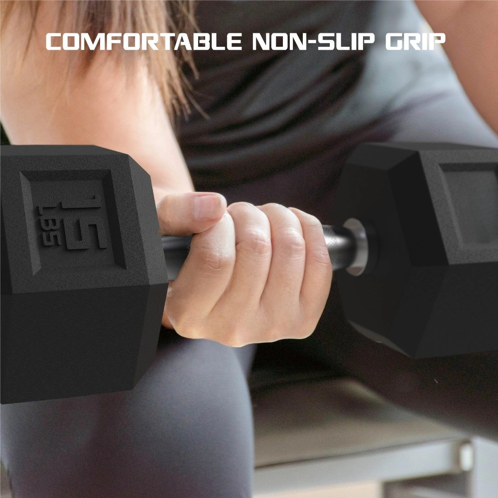 25lbs Dumbbell Set – Solid Steel Handles, Durable Rubber Coating