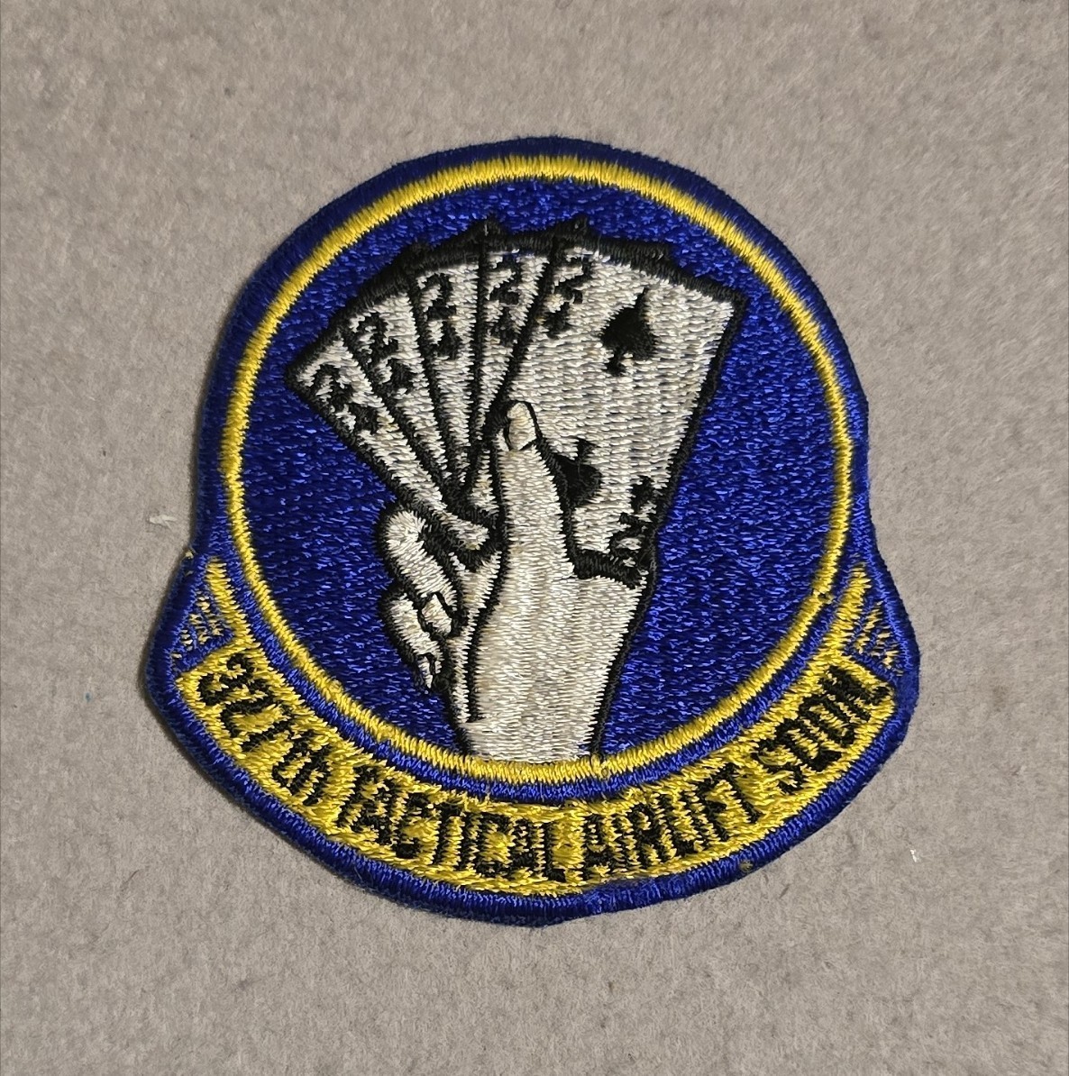 USAF 327th Tactical Airlift Squadron Patch - 3" x 3" -no plastic coating on back
