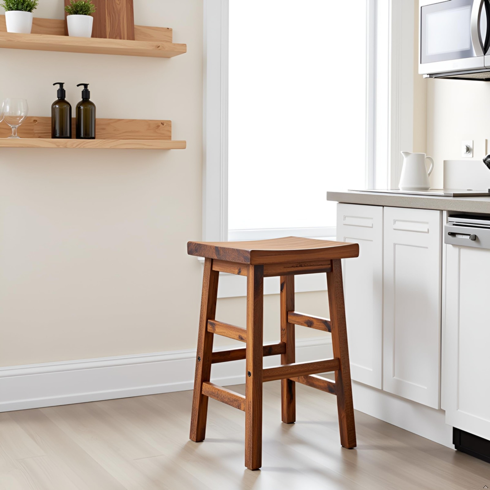 Durango 26-Inch Tall Industrial Wood Counter-Height Stool Bar Stool, Kitchen,...