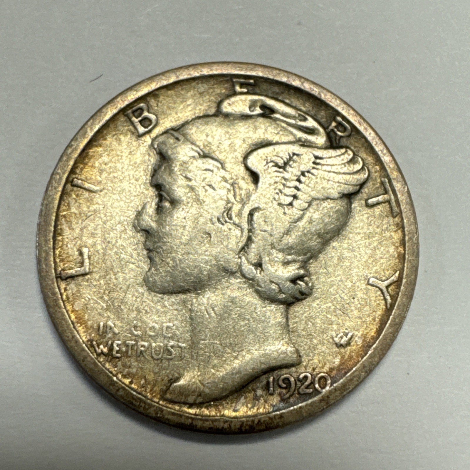 1920-S Mercury Silver Dime VF