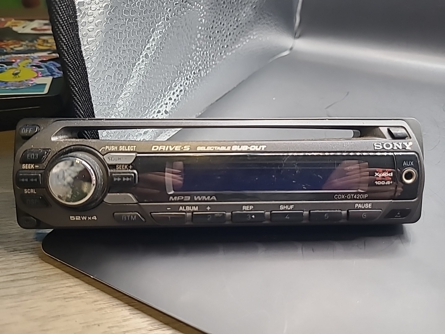 Sony CDX-GT421PW Radio Stereo Audio Faceplate 52wx4 Amp Xplod MP3 WMA