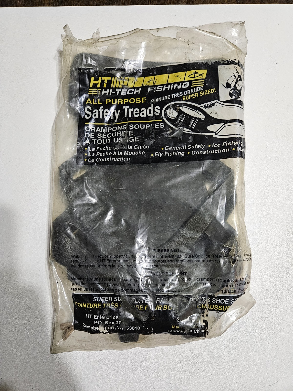 Ice Fishing Hiking Safety Ice Boot Covers No Slips Ice Treads NEW 1 Sz Fit All