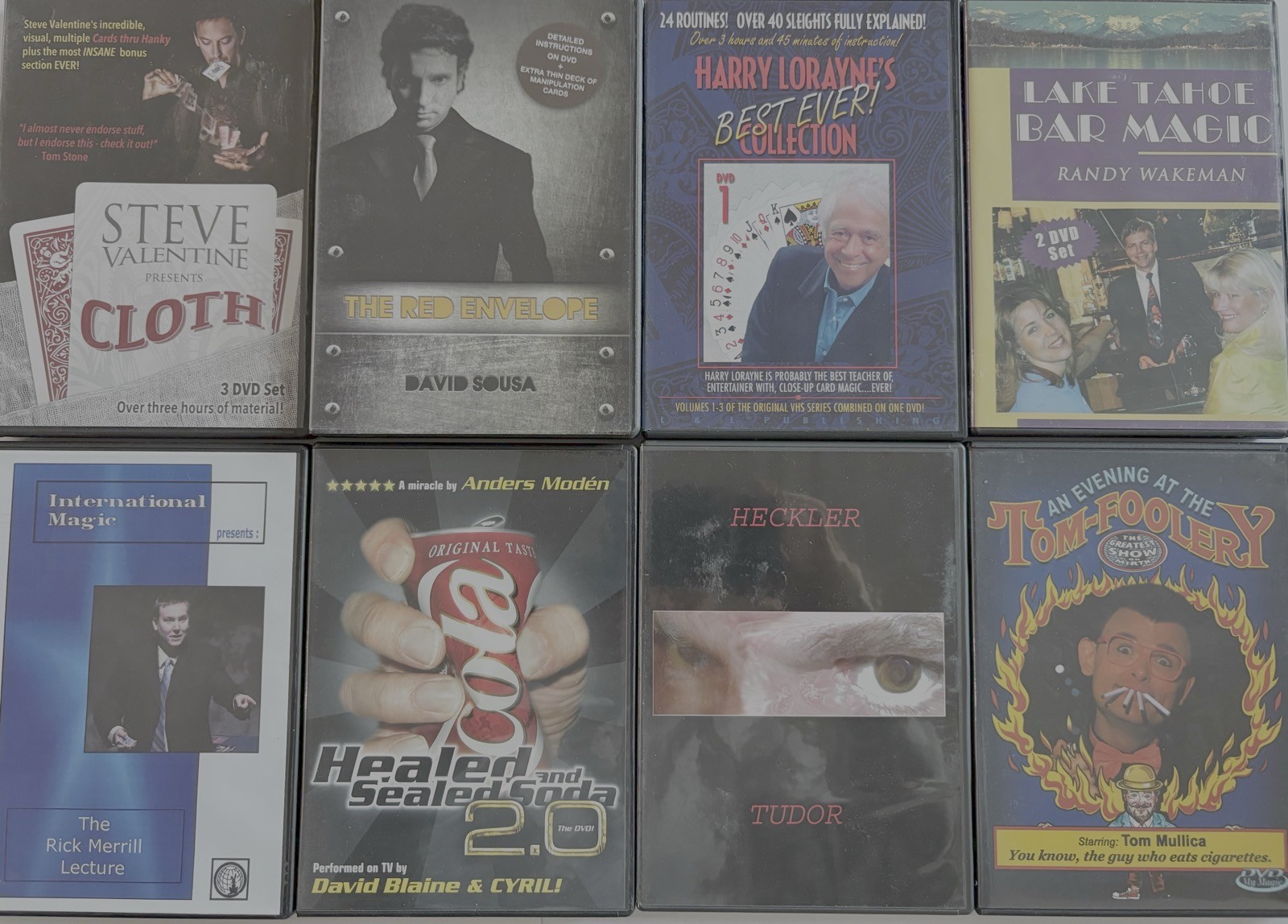 Bulk Lot Of 8 x MAGIC DVDs As Pictured Magician Trick Instructional Tuition M19