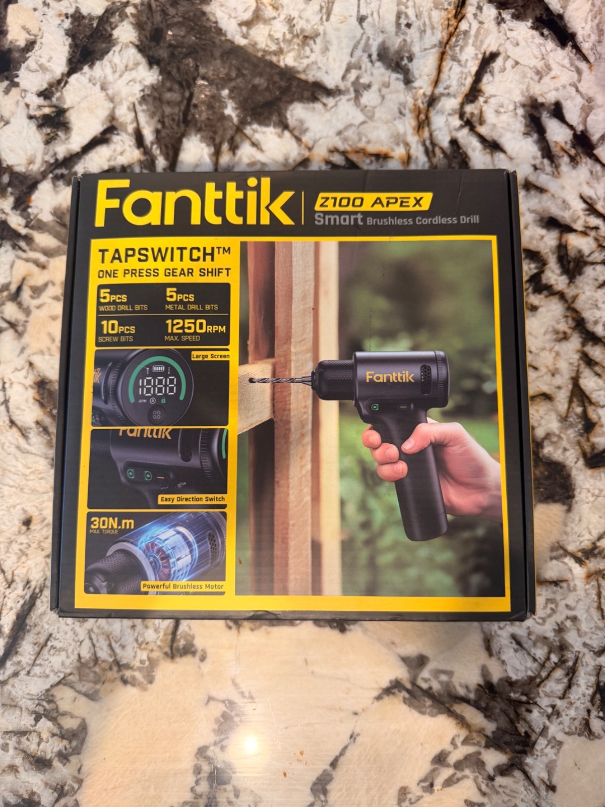 Fanttik Z100 Apex Smart Cordless Electric Drill 20-Piece Kit w/Brushless Motor