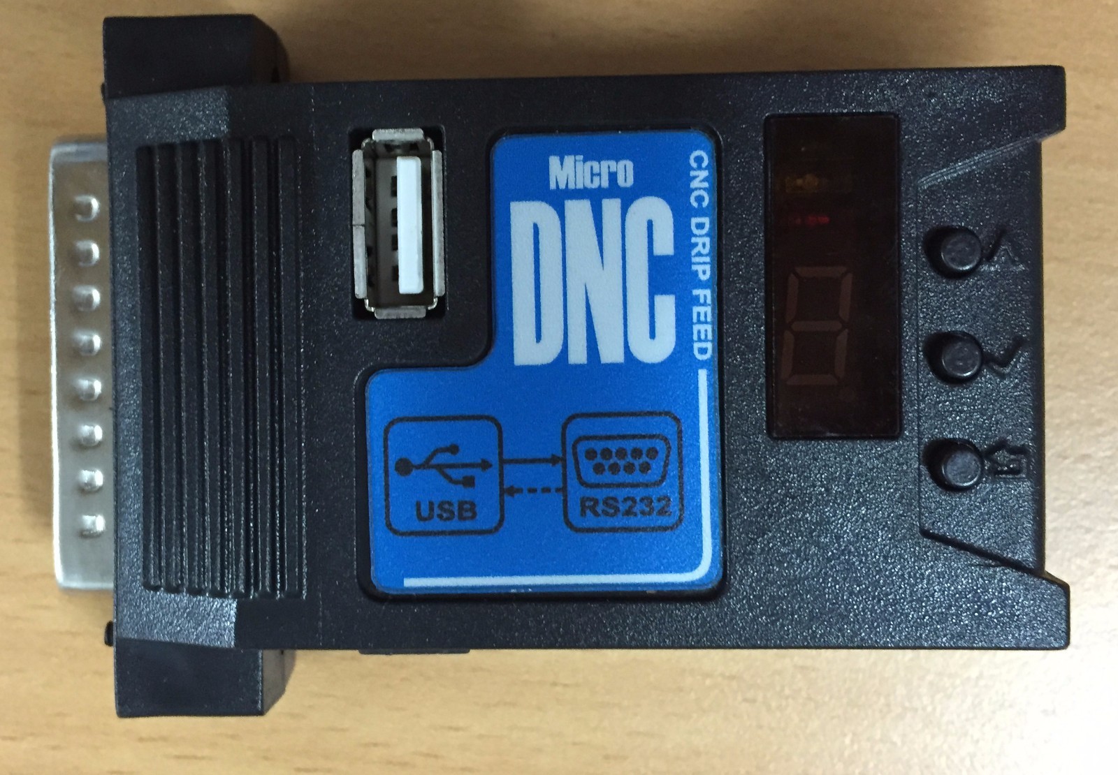 Micro DNC - Low cost USB READER for CNC machine, USB to RS232 converter, DNC eco