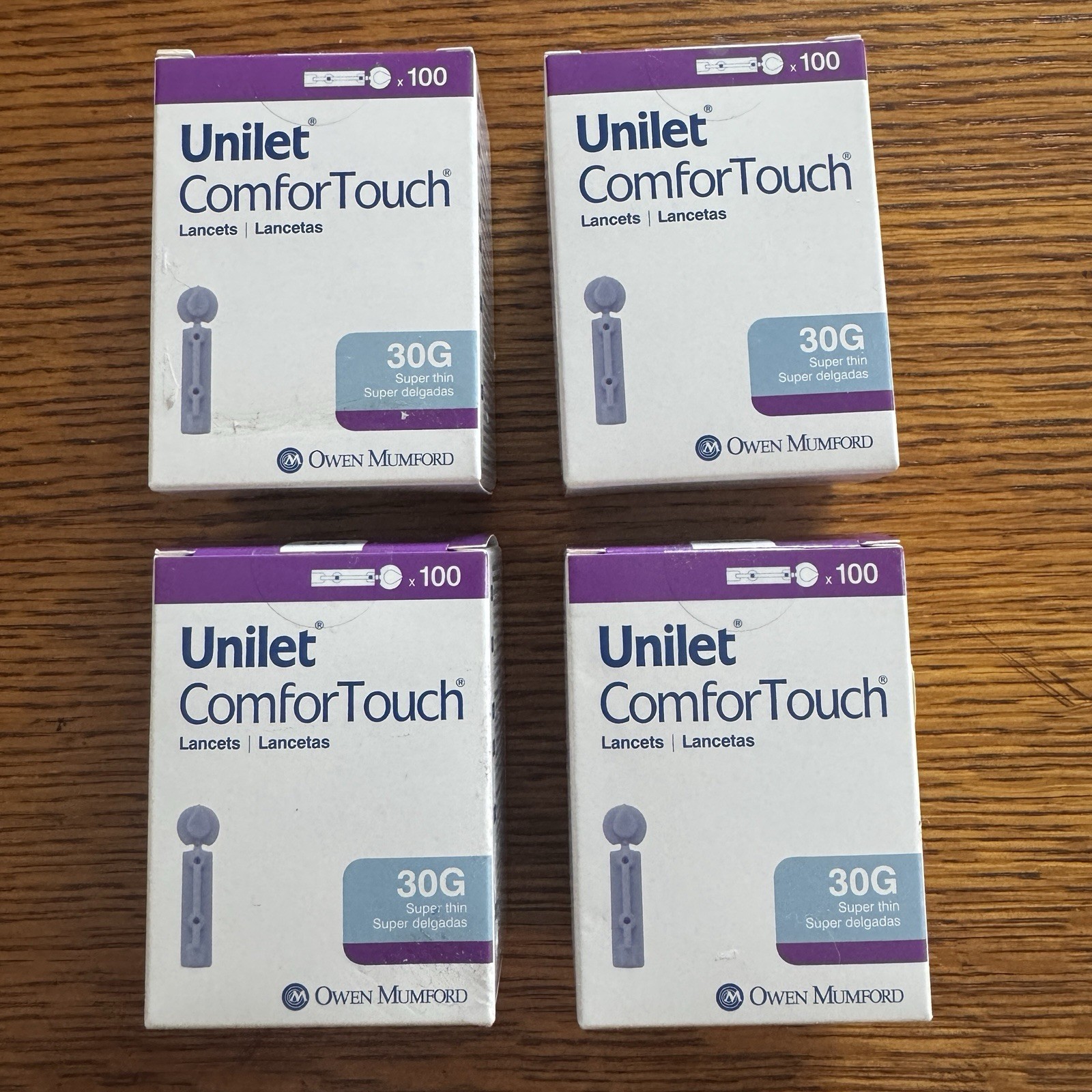 Unilet Comfor Touch Lancet 30g 100ct each QTY 4