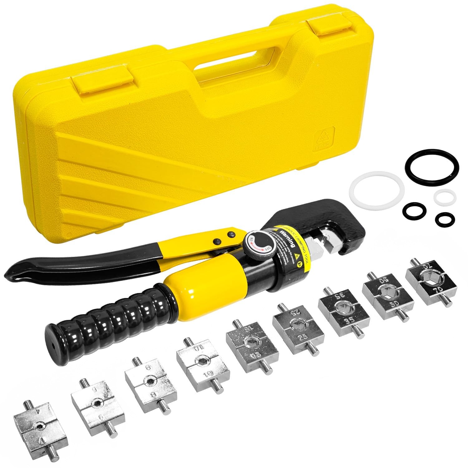 Hydraulic Cable Lug Crimping Tool, 12 to 2/0 AWG(4-70mm²) Hand Hydraulic Crim...