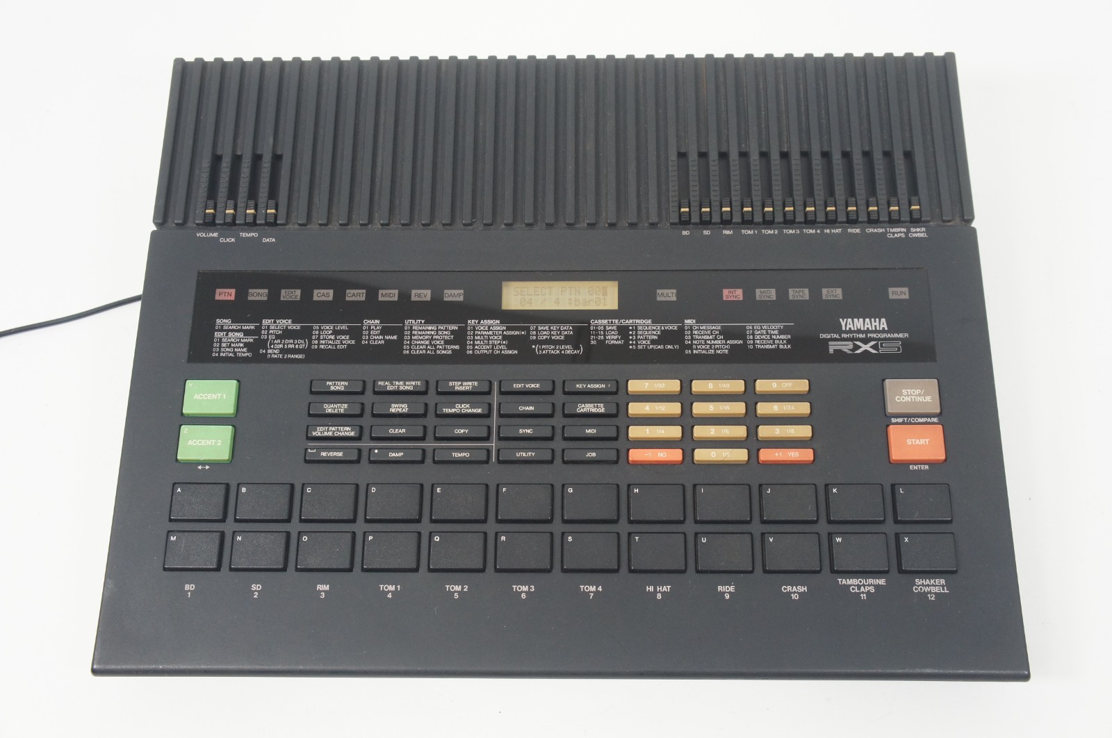 YAMAHA RX5 Digital Rhythm Programmer Drum Machine w/ 100-240V PSU