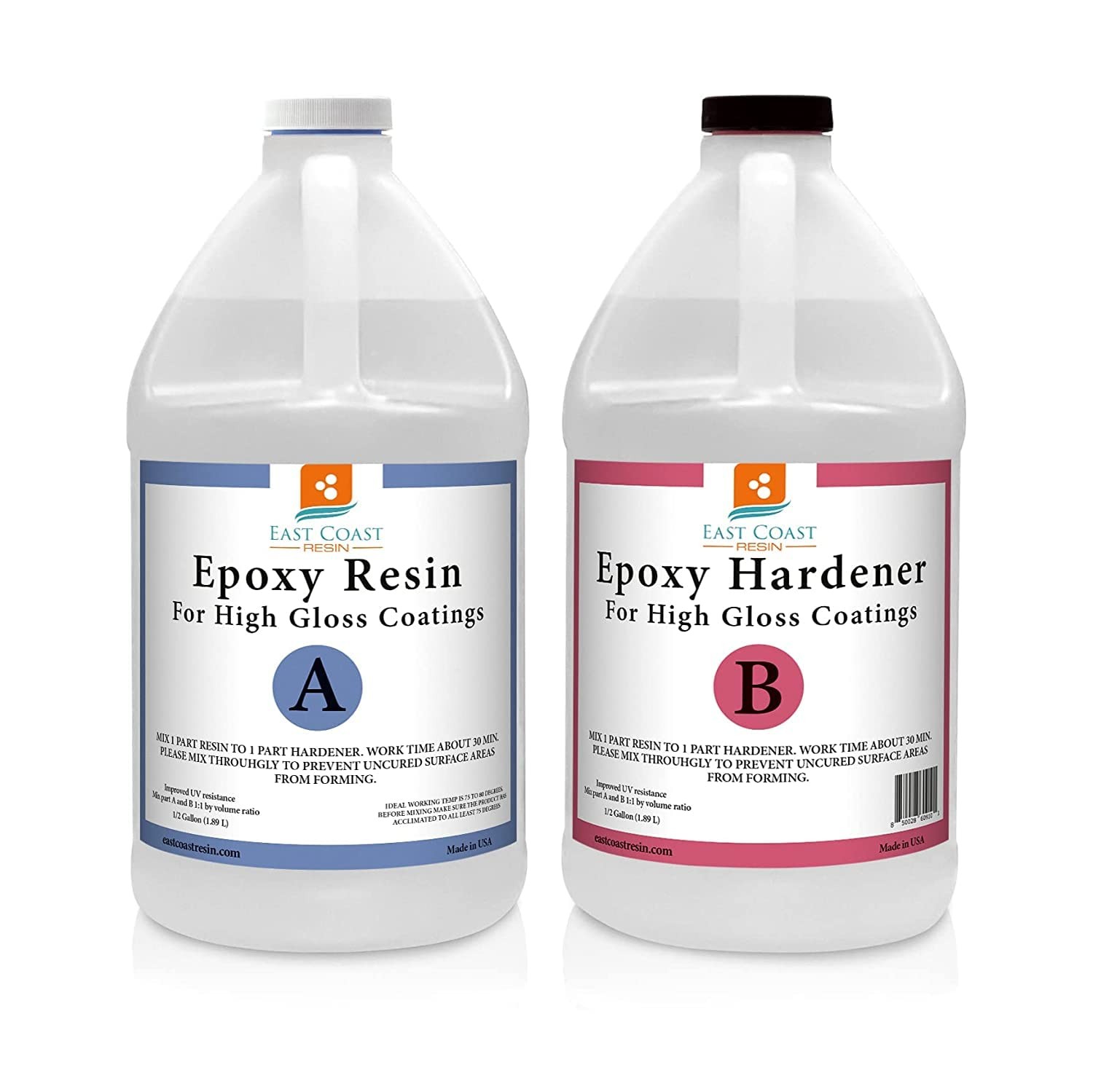 Epoxy Resin 1 Gallon Kit | 1:1 and Hardener for 1 Kit, Clear