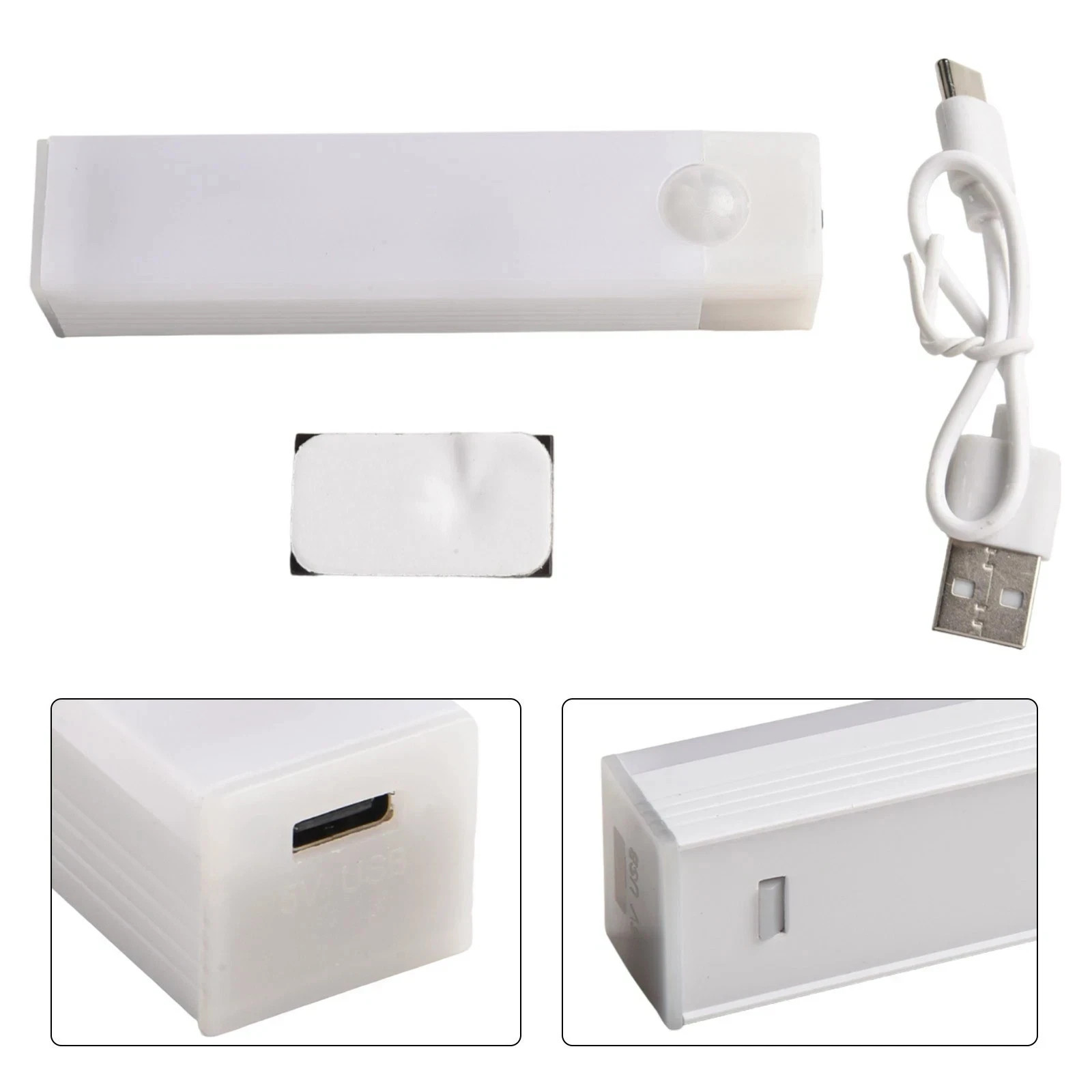 6 PCS SET Bright White Motion Sensor LED Cabinet Lights Compact Glare Light