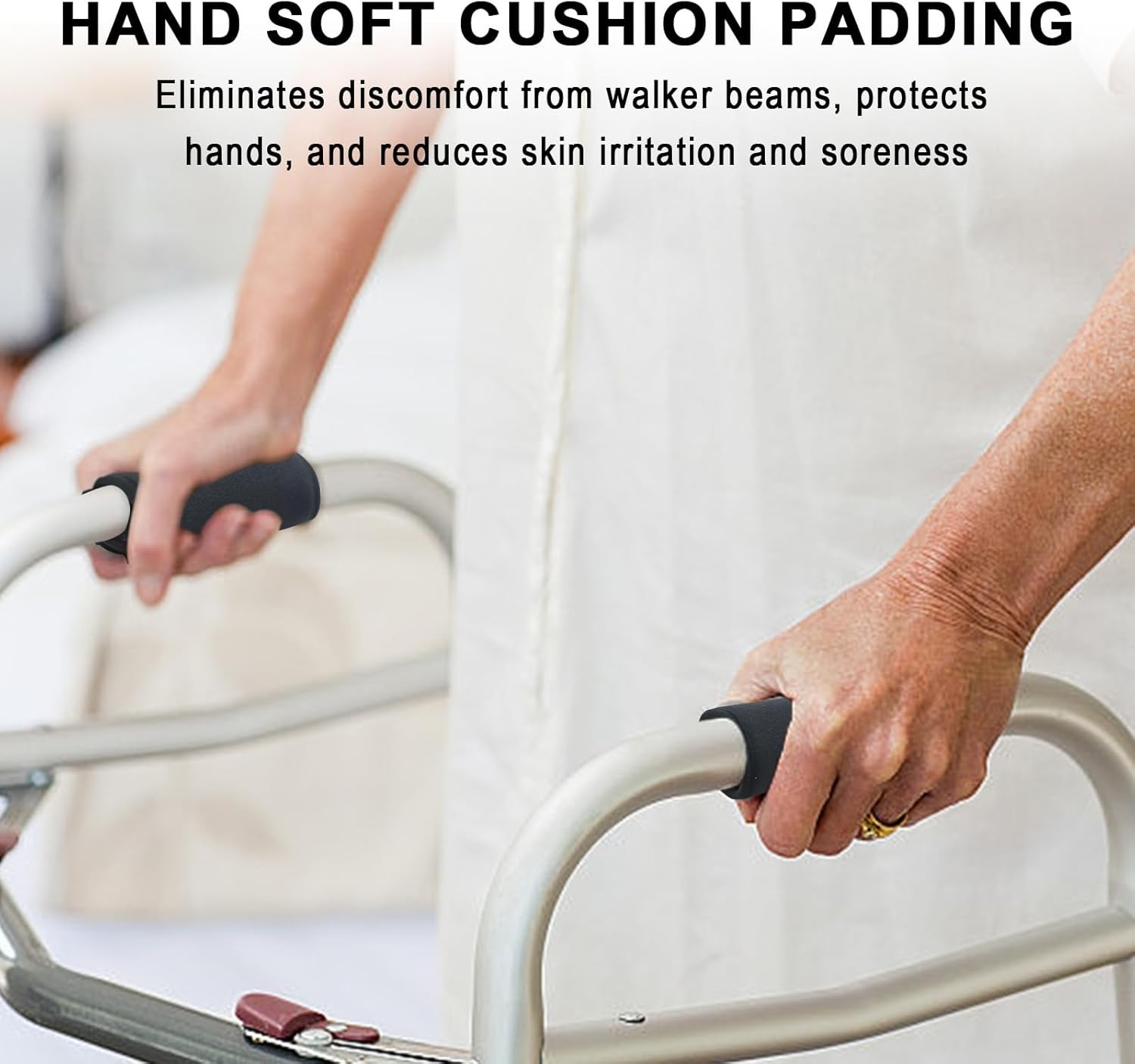 2 Pack Walker Handle Cushions - Walker Grip Covers Pads - Padded Hand Grip Co