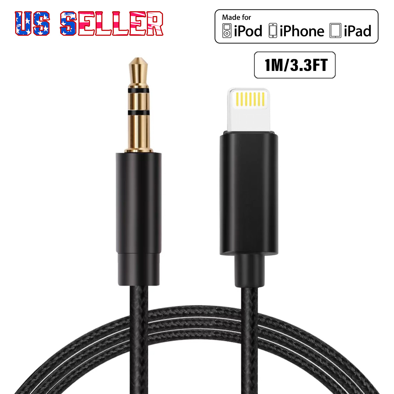 iphone to 3.5mm Audio Cable for Car Headphone Jack Adapter for iPhone14 13 12 11
