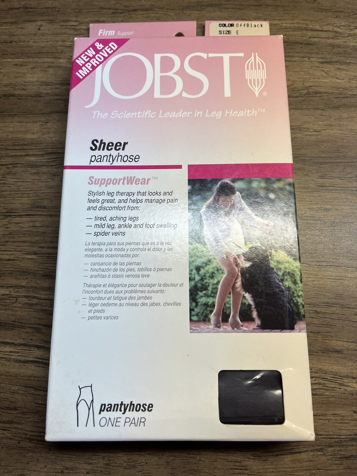 JOBST New and Improved Sheer Pantyhose Firm SupportWear Size E Off Black 119-201