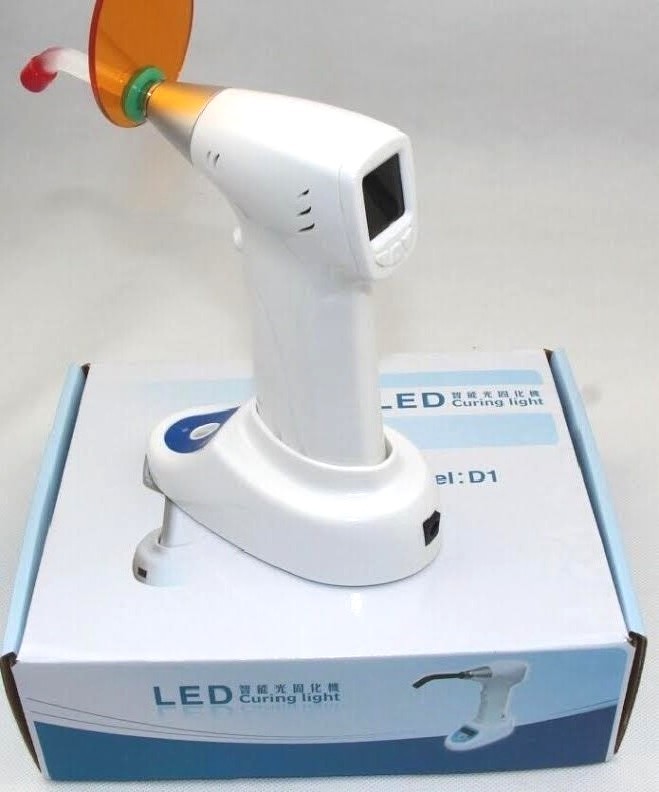 LED Dental White Cordless Curing Light Gun Vector Style W/Curing Light Meter