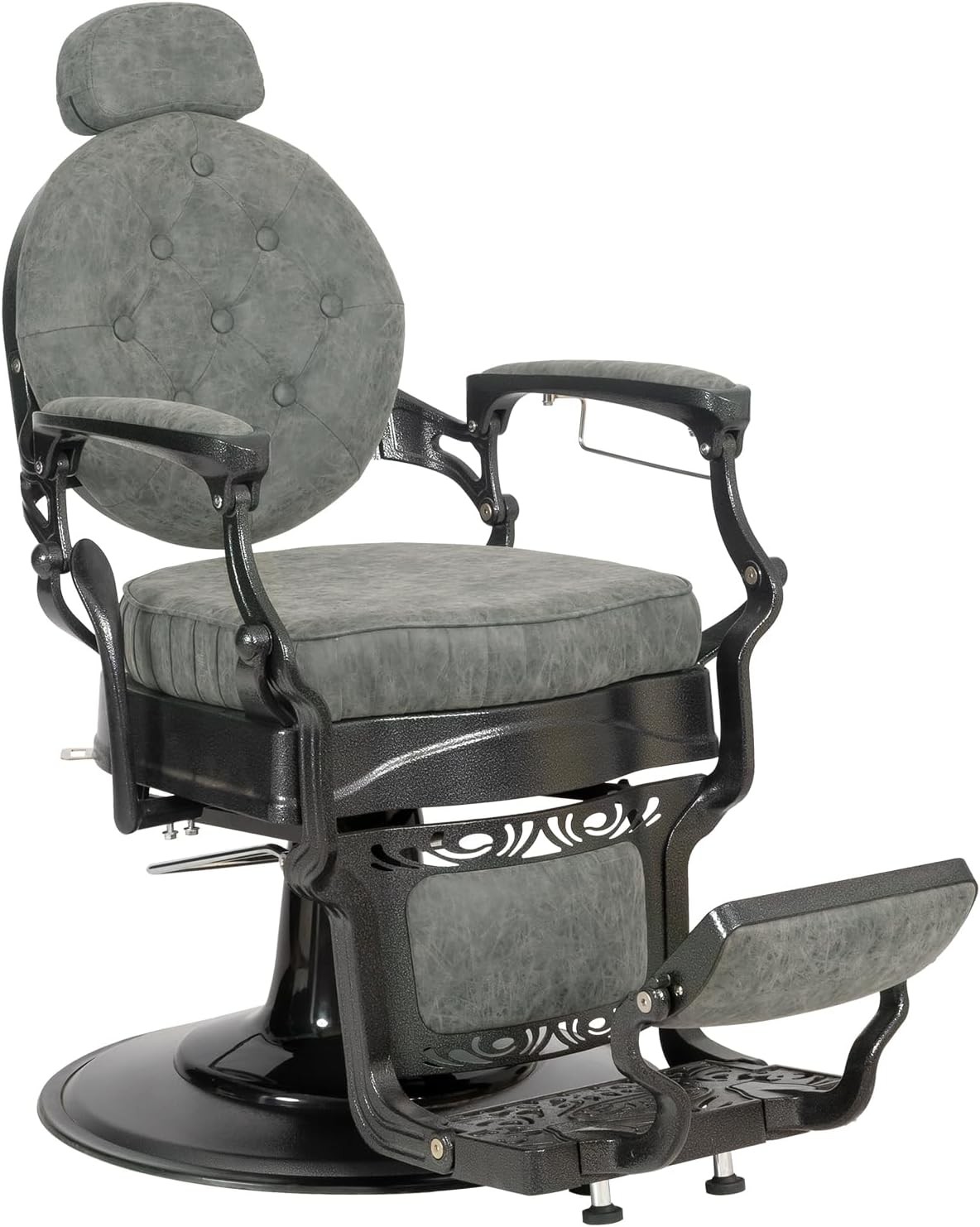 Heavy Duty Vintage Recline Barber Chair Hydraulic with Headrest for Salon Beauty