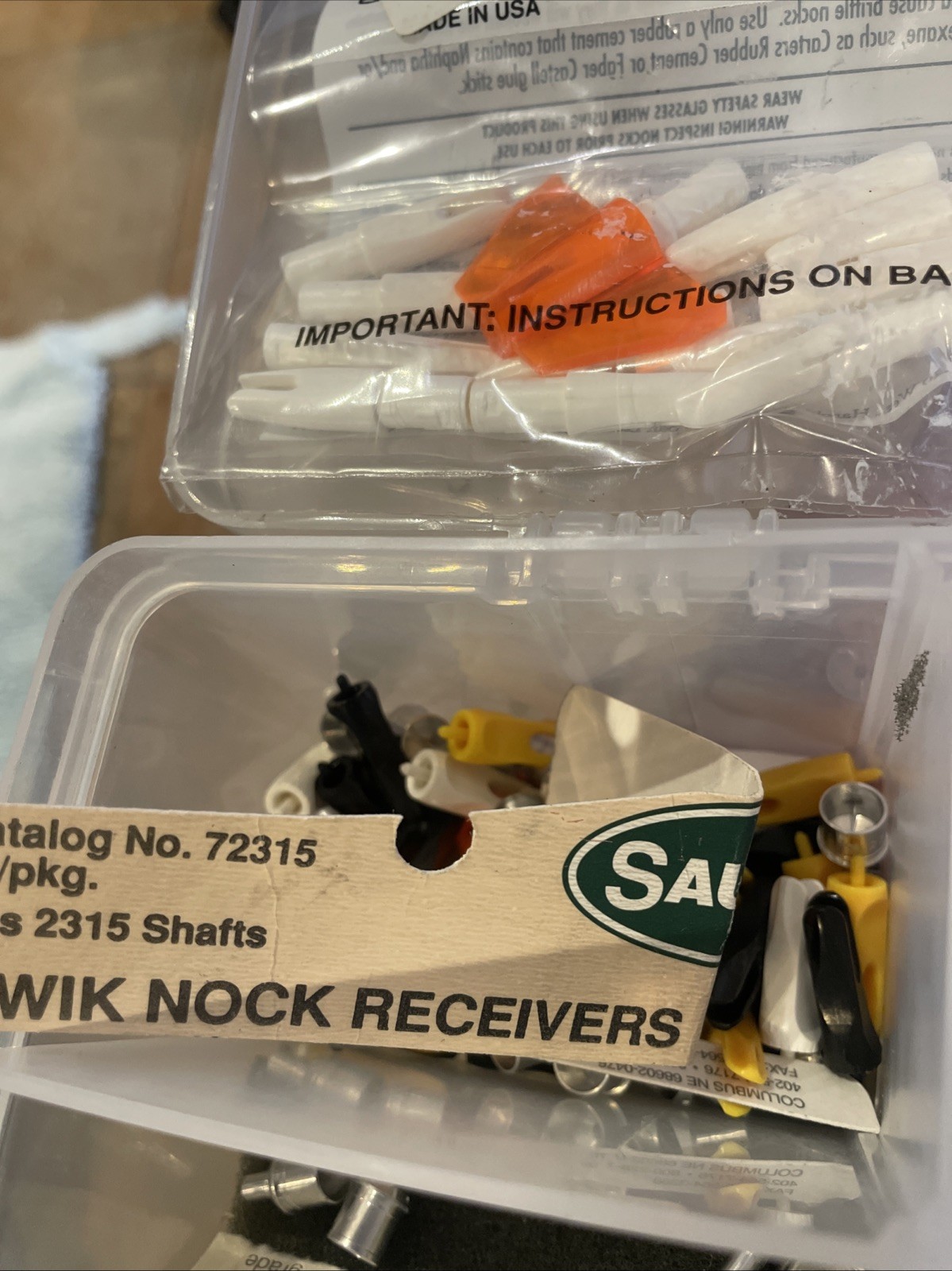 Archery accessories 30 precision Nocks- Nock Receivers+ 50 Bullet Target points