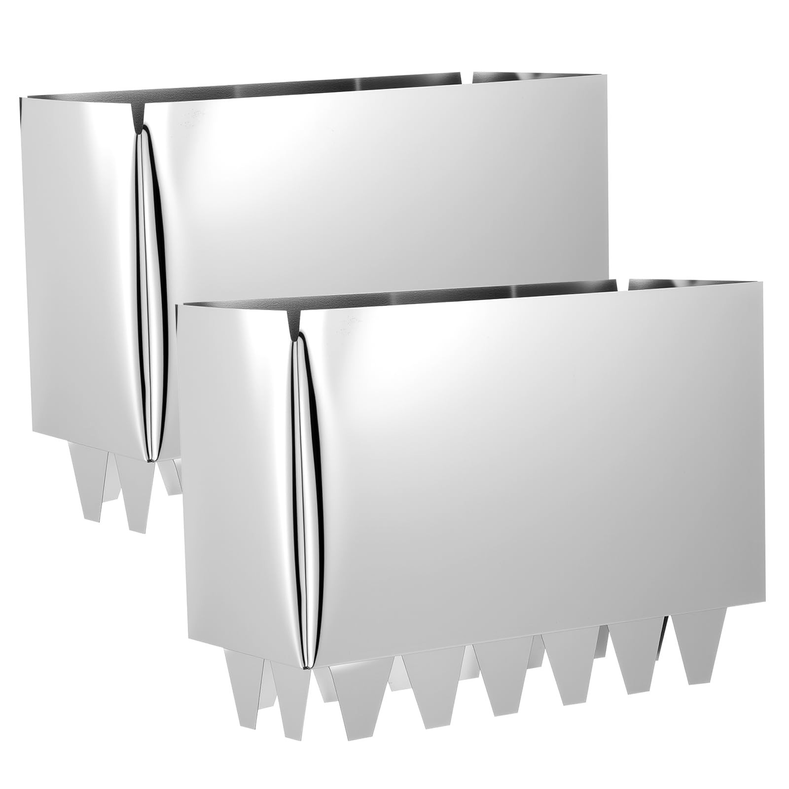 MorningRo 2 Pcs HVAC Metal Register Collar 4" x 10" x 6" Deep Installation Ta...