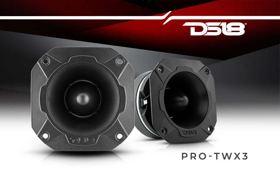 2x DS18 PRO-TWX3 4" Super Bullet Tweeters Black Car 4 Ohm 1000W 1.5" Aluminum VC