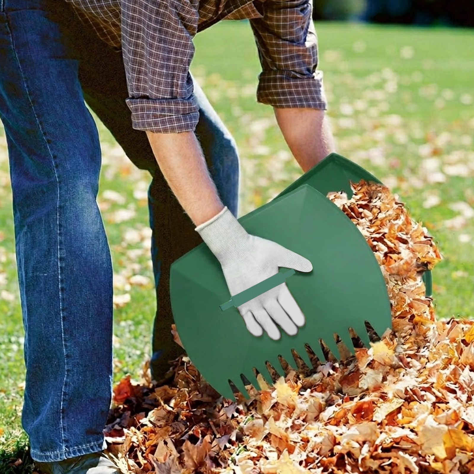 2pcs Leaf Scoops Hand Rakes,Leaf Grabber for Picking Up Yard Leaves Lawn,Garb...